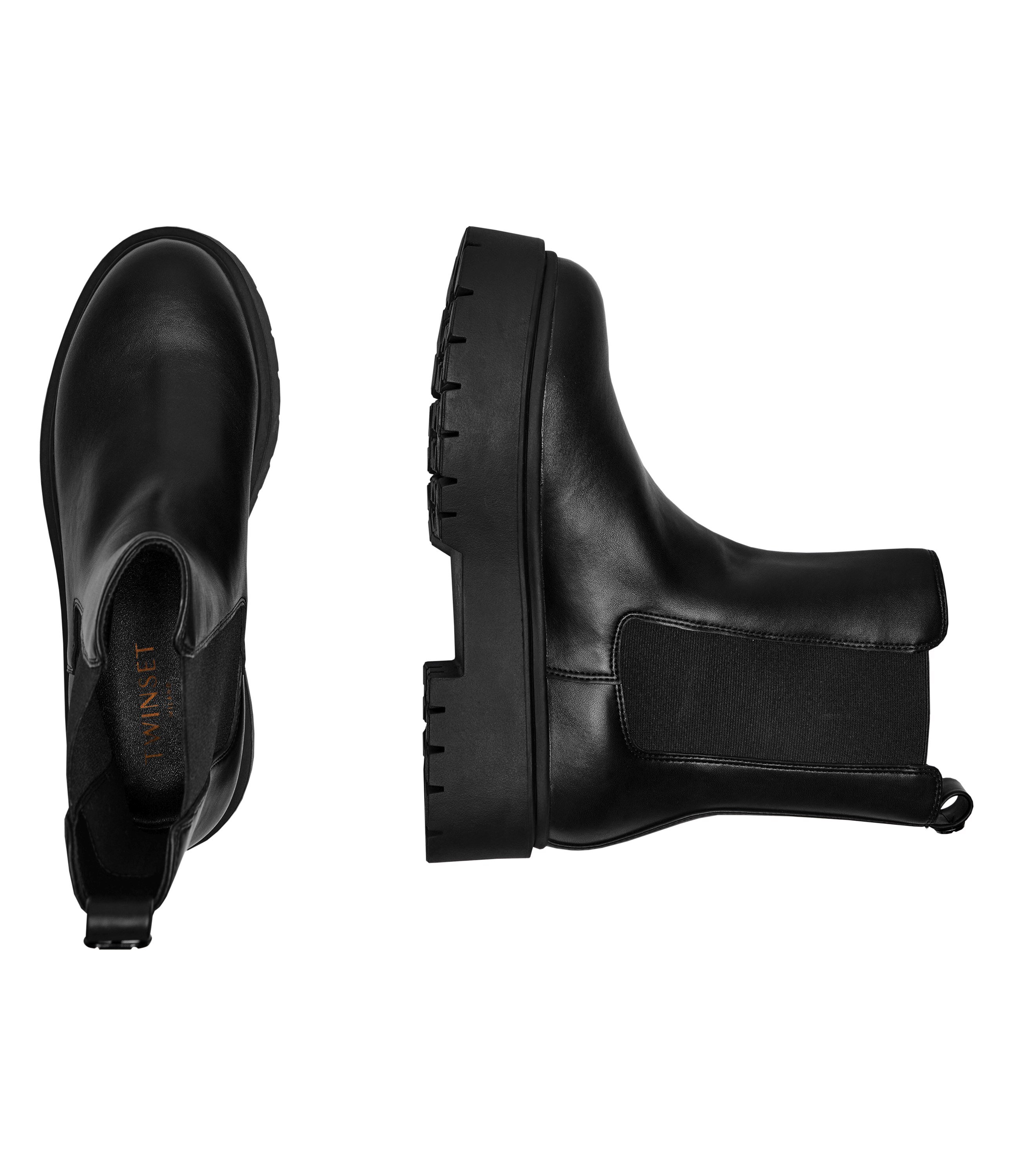 TWINSET Ghete chelsea cu adaos de piele