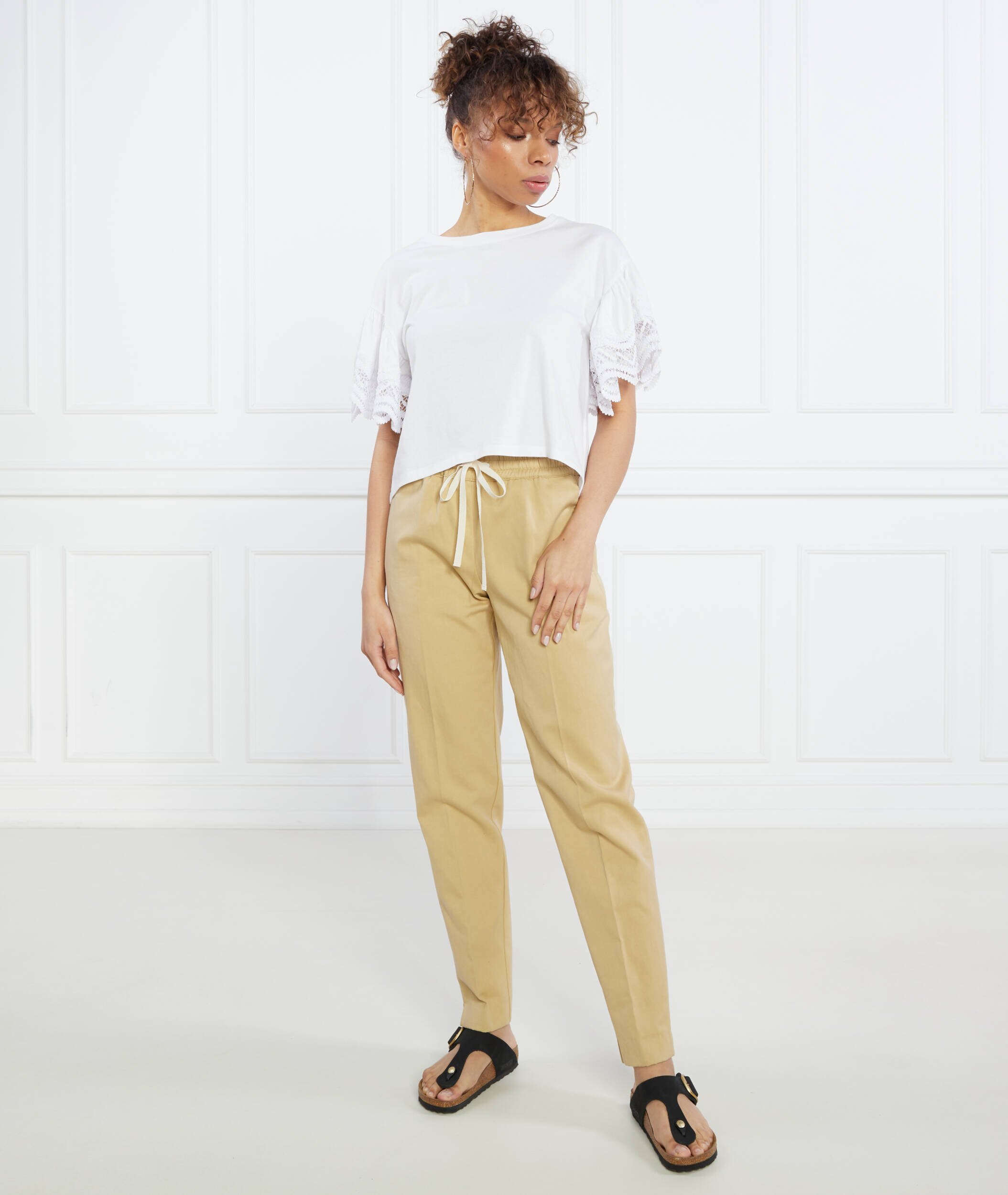 TWINSET Joggers | Slim Fit | cu adaos de in