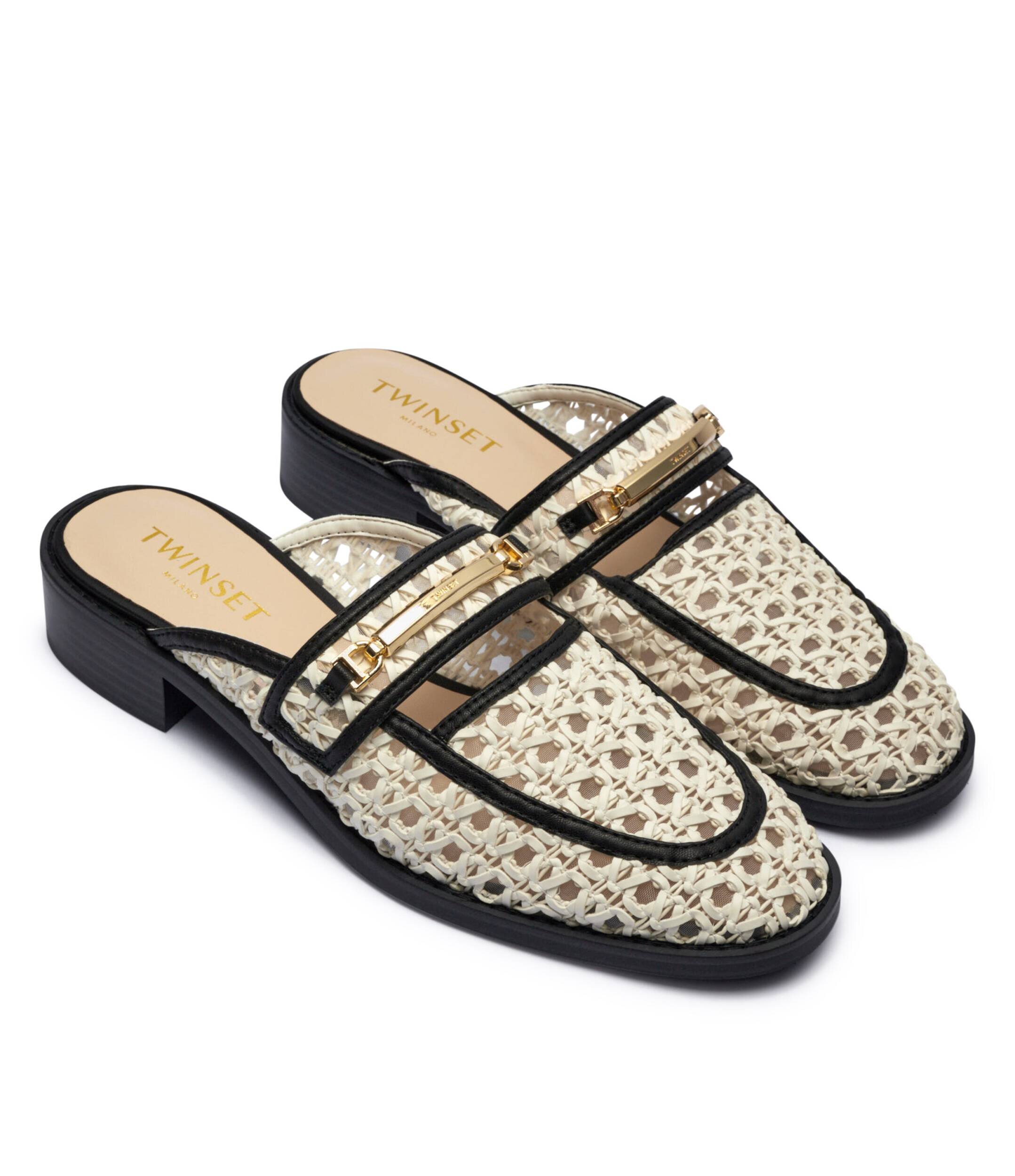 TWINSET Mules (încălțăminte) Sabot cu adaos de piele
