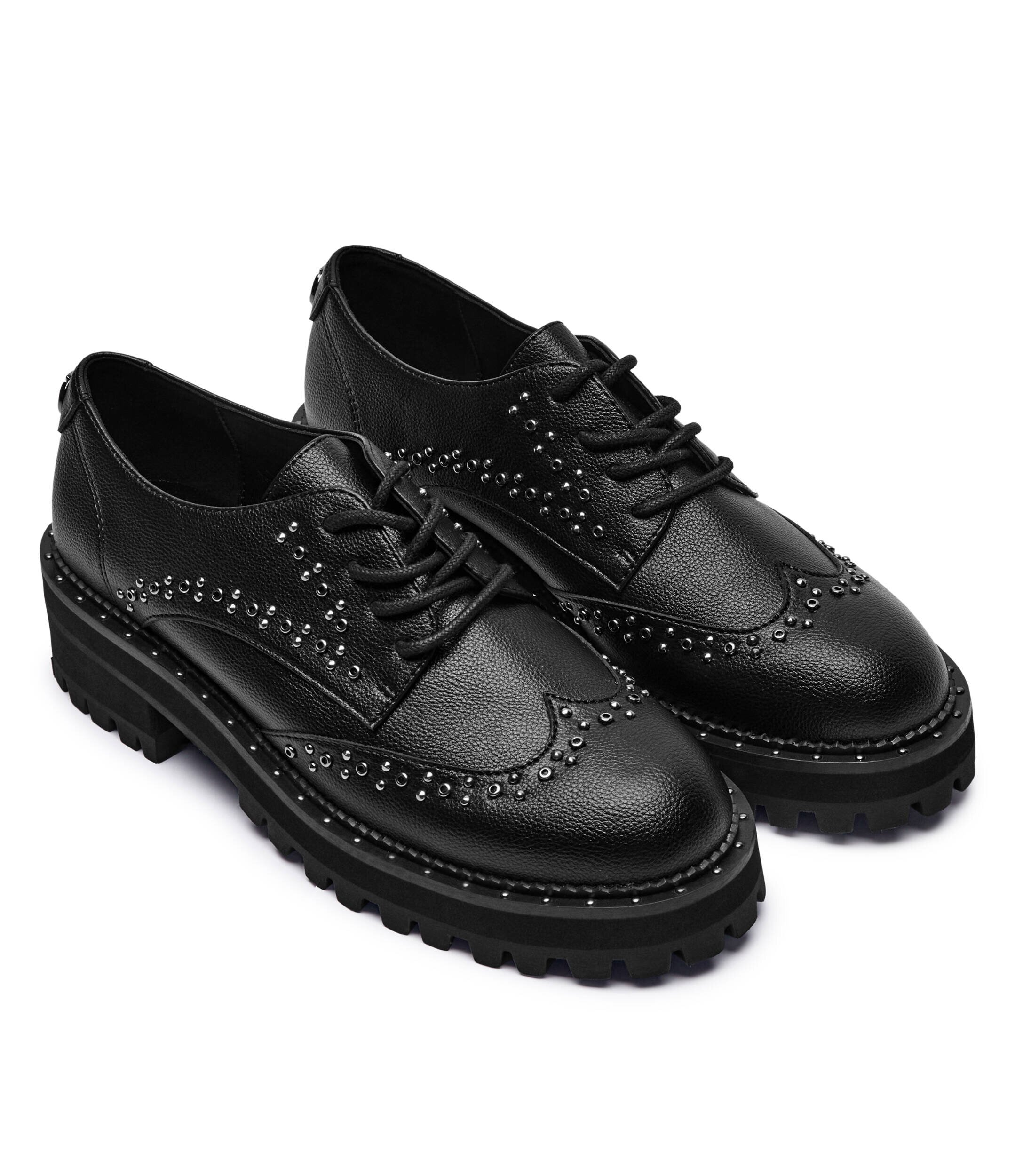 TWINSET Pantofi derby cu adaos de piele