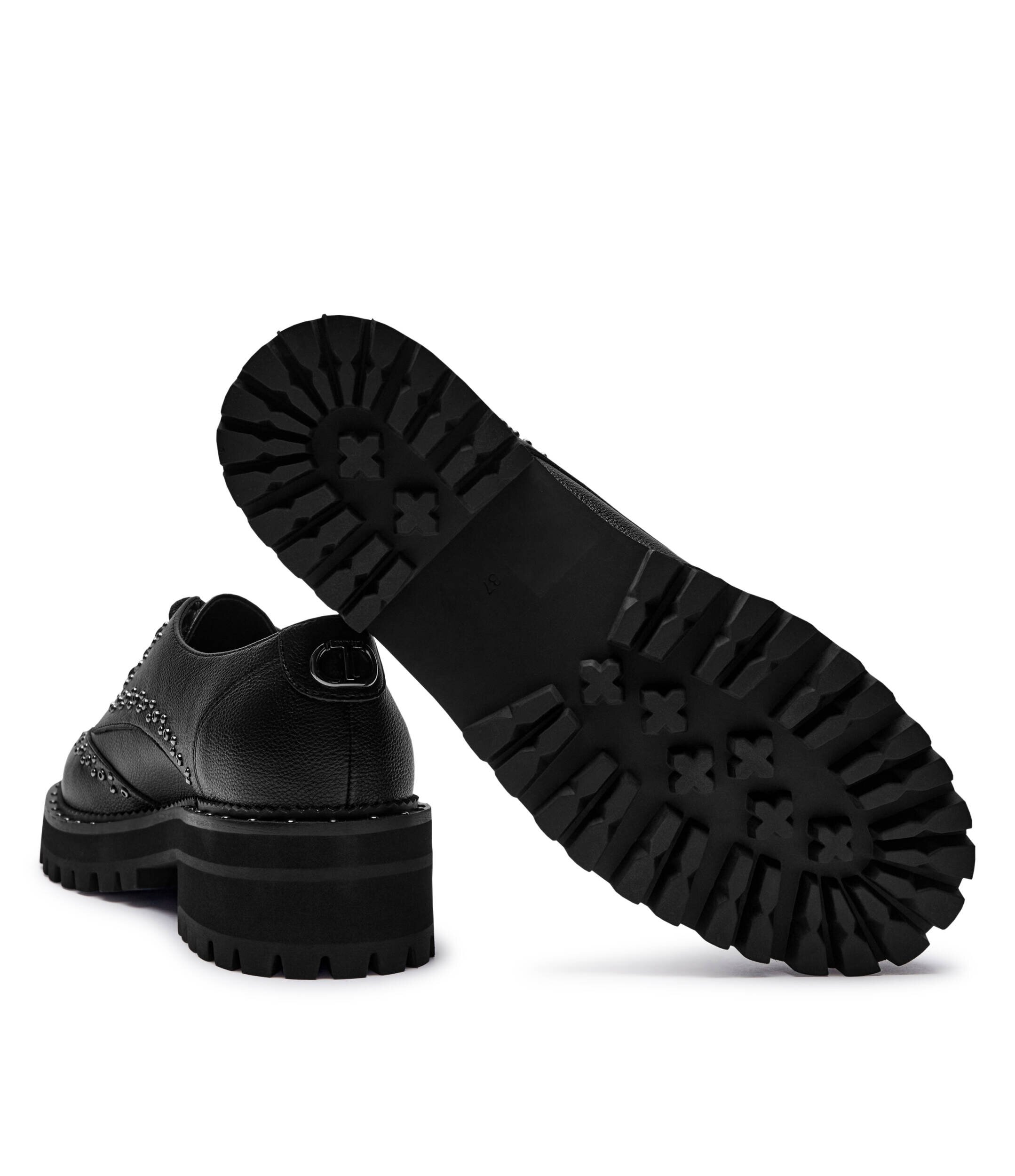 TWINSET Pantofi derby cu adaos de piele