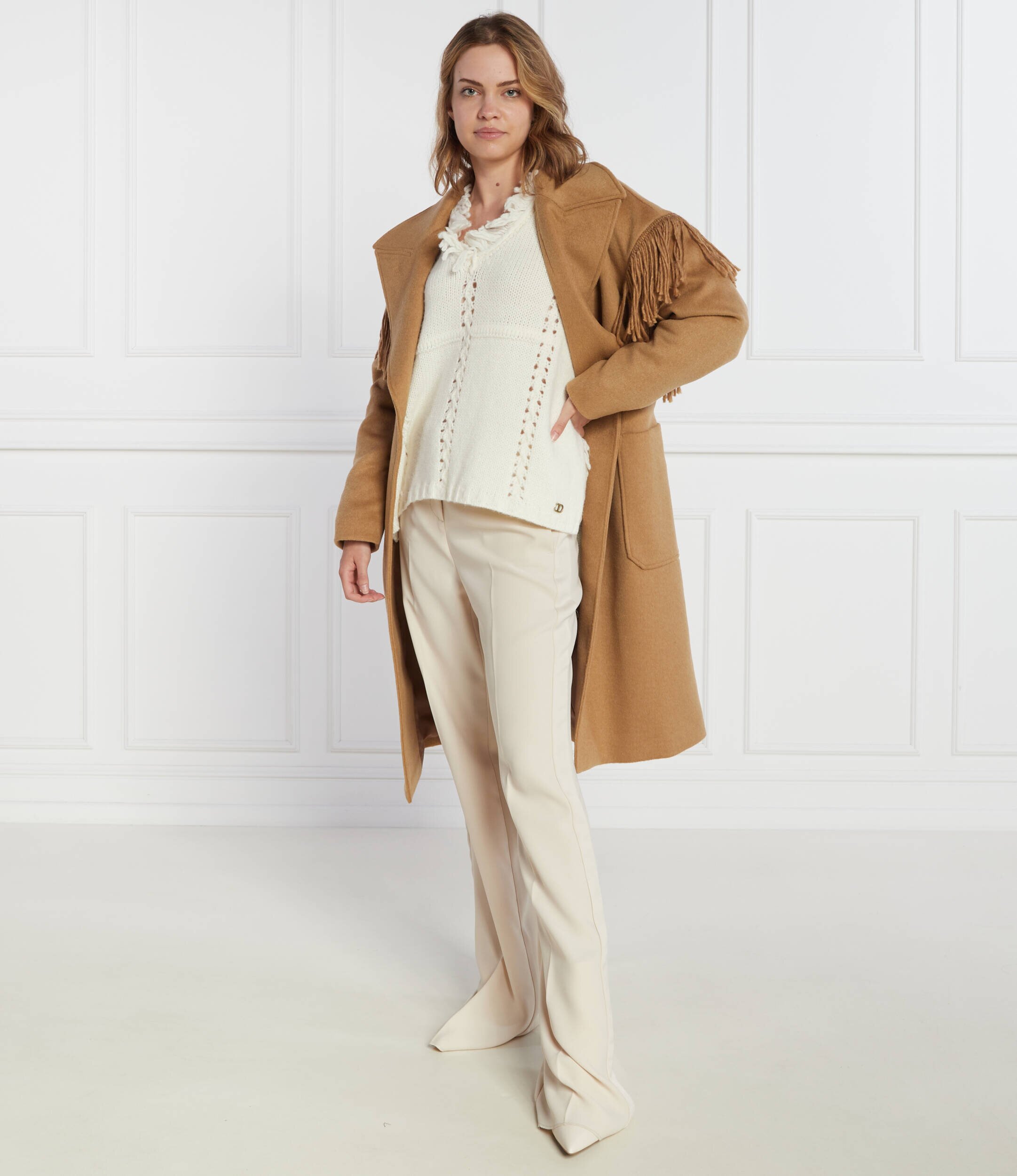 TWINSET Pulover | Oversize fit cu adaos de lână