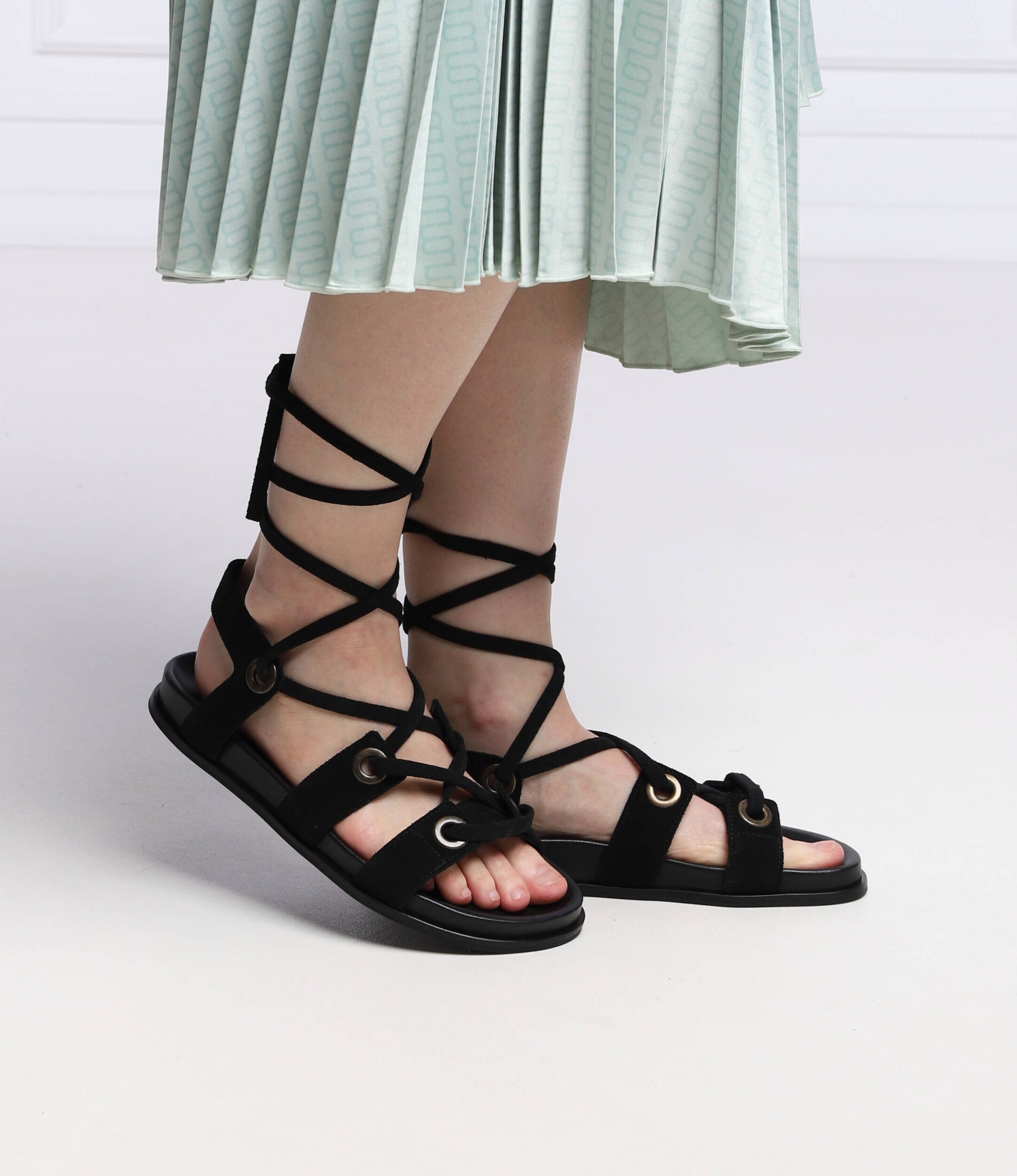TWINSET Sandale Gladiatore | piele întoarsă