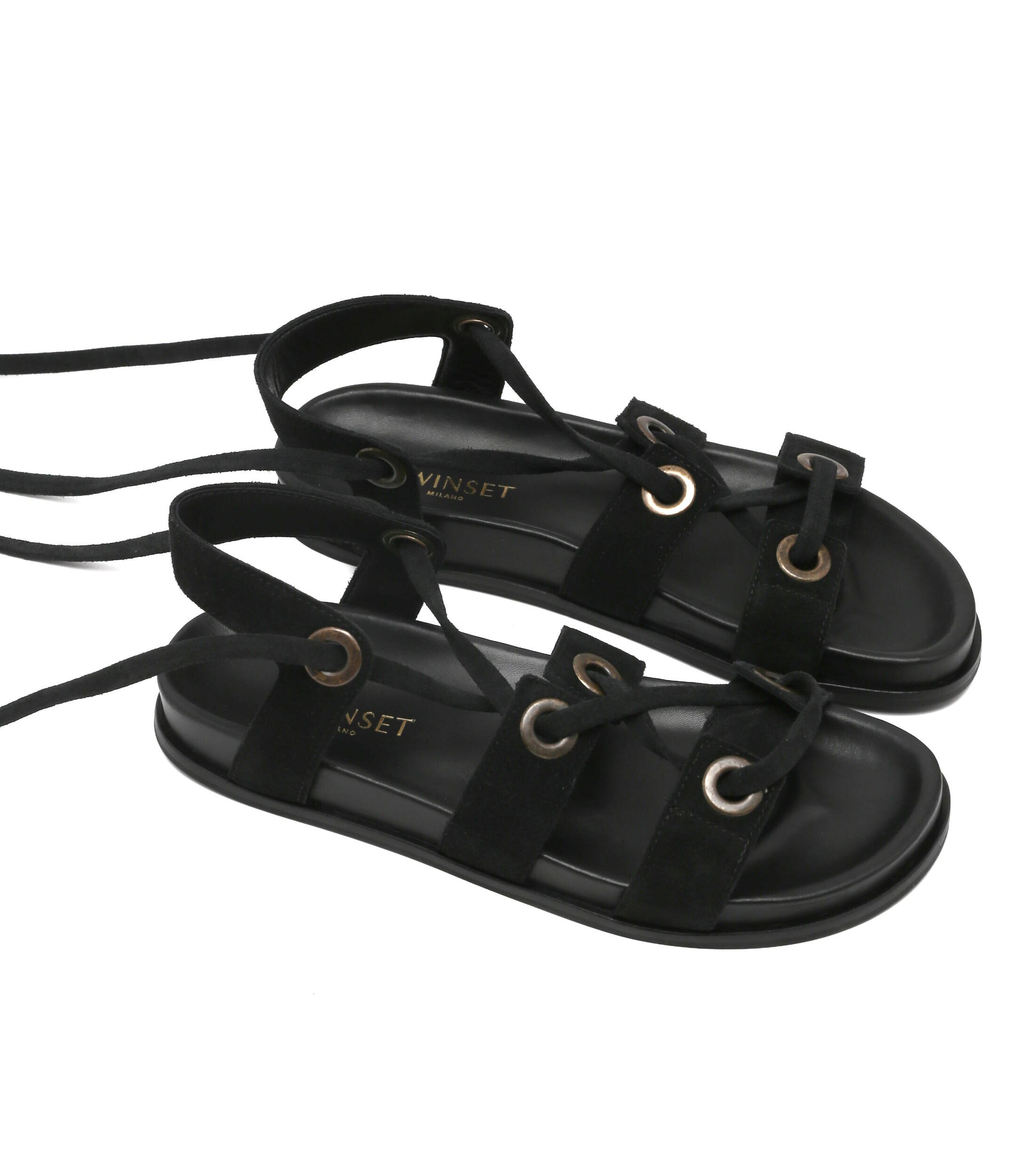 TWINSET Sandale Gladiatore | piele întoarsă