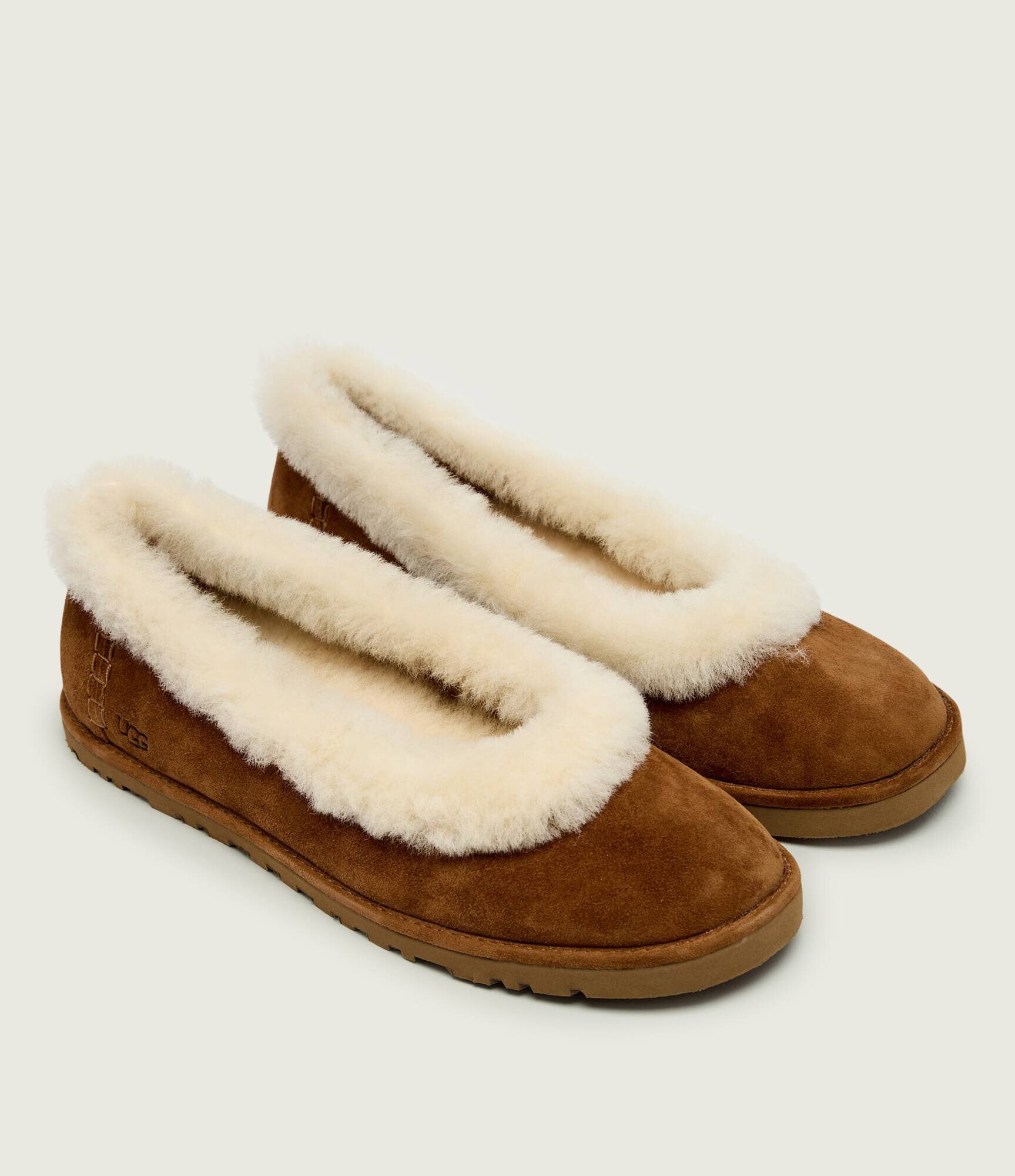UGG Balerini Zora | shearling | piele întoarsă (zamsz) | cu adaos de lână