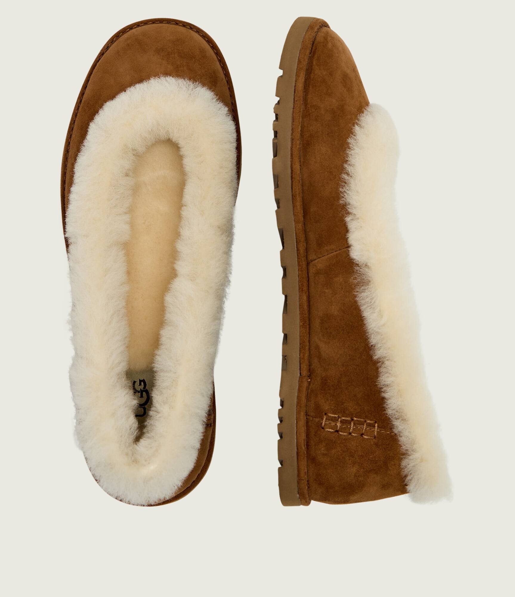 UGG Balerini Zora | shearling | piele întoarsă (zamsz) | cu adaos de lână