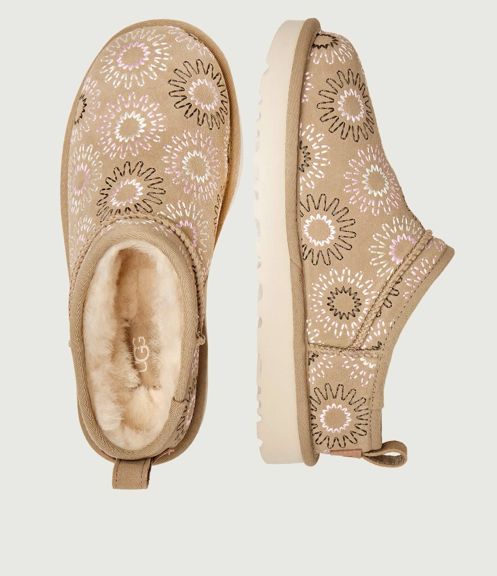 UGG Bocanci Classic Micro Sun Stitch | lână | piele întoarsă