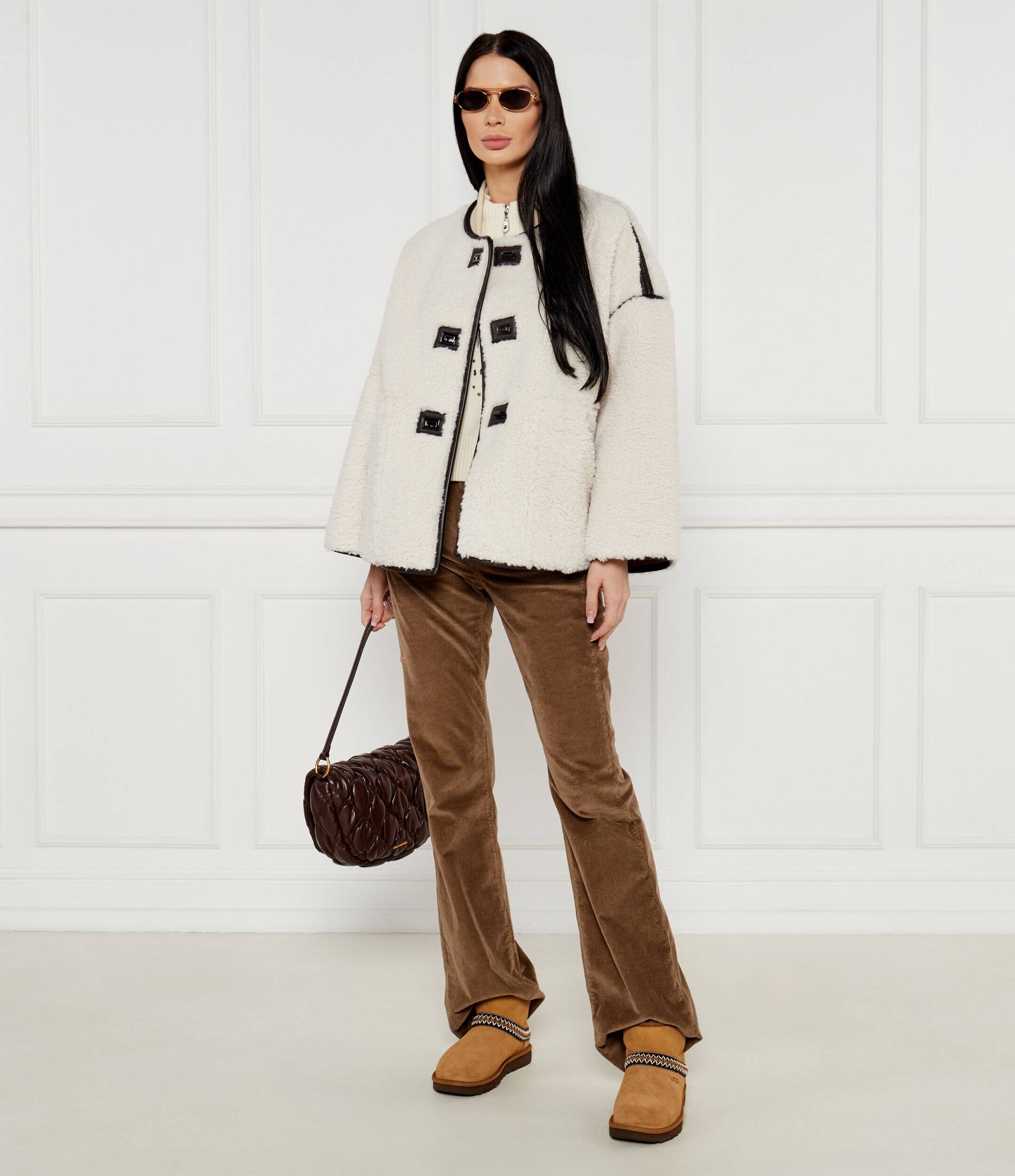 UGG Bocanci Classic Mini Crescent | piele întoarsă | lână