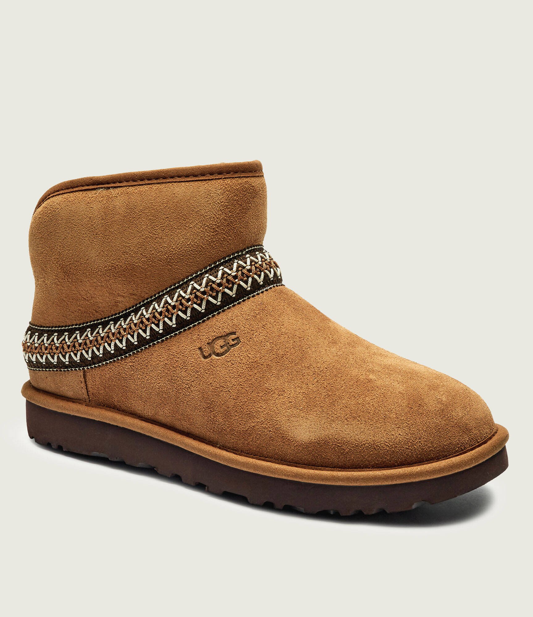 UGG Bocanci Classic Mini Crescent | piele întoarsă | lână