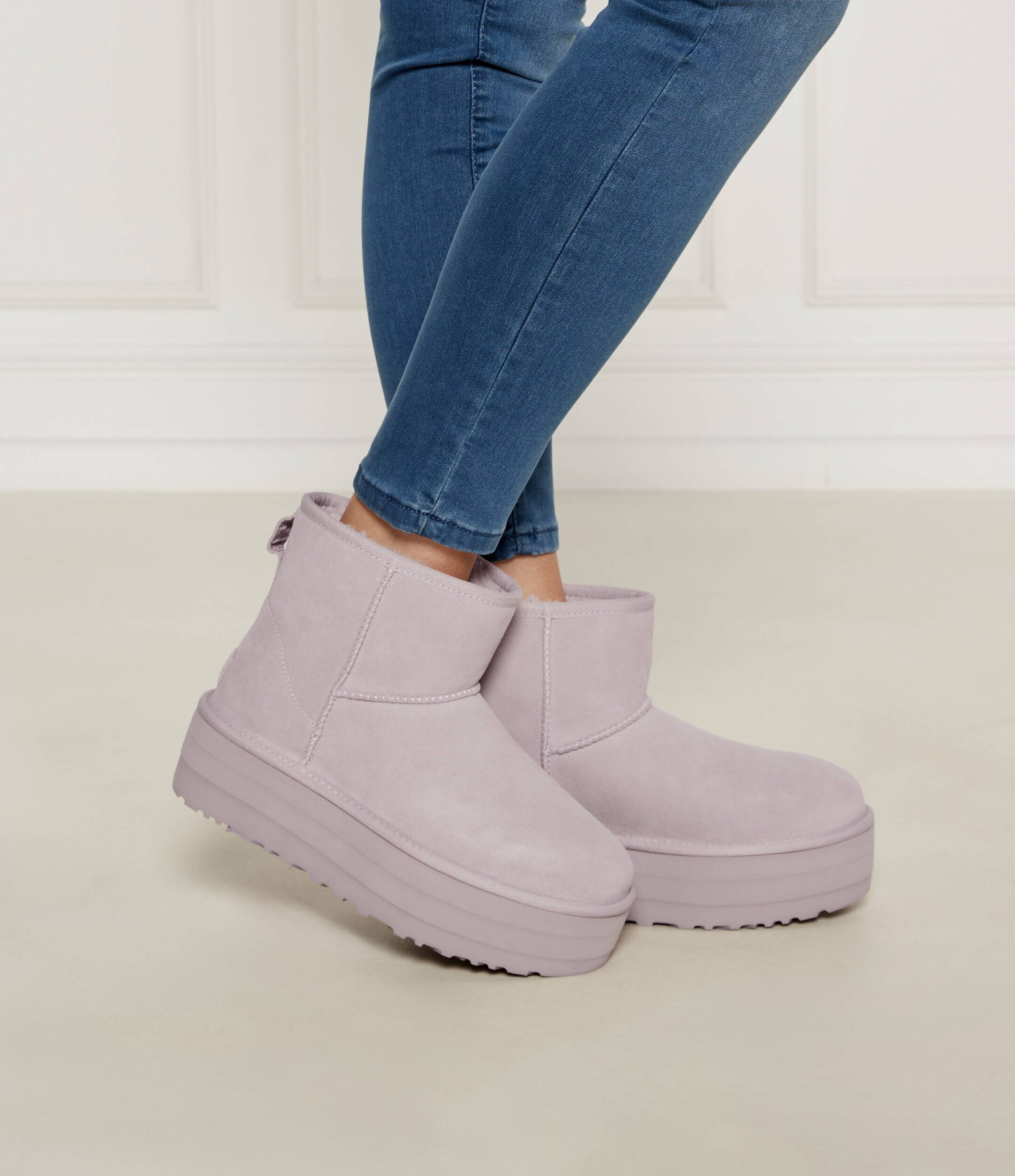 UGG Bocanci Classic Mini Platform | piele întoarsă