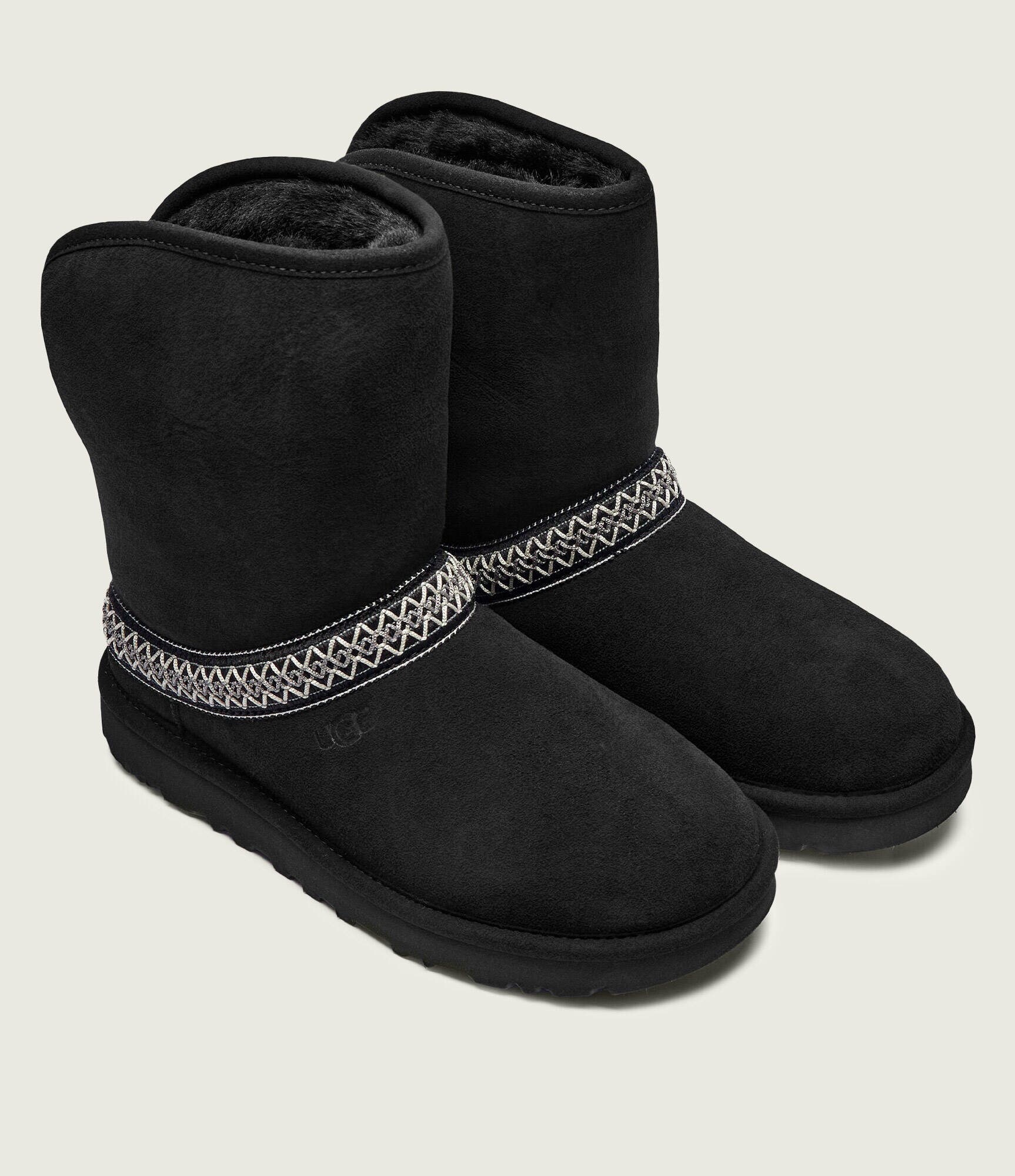 UGG Bocanci Classic Short Crescent | lână | piele întoarsă