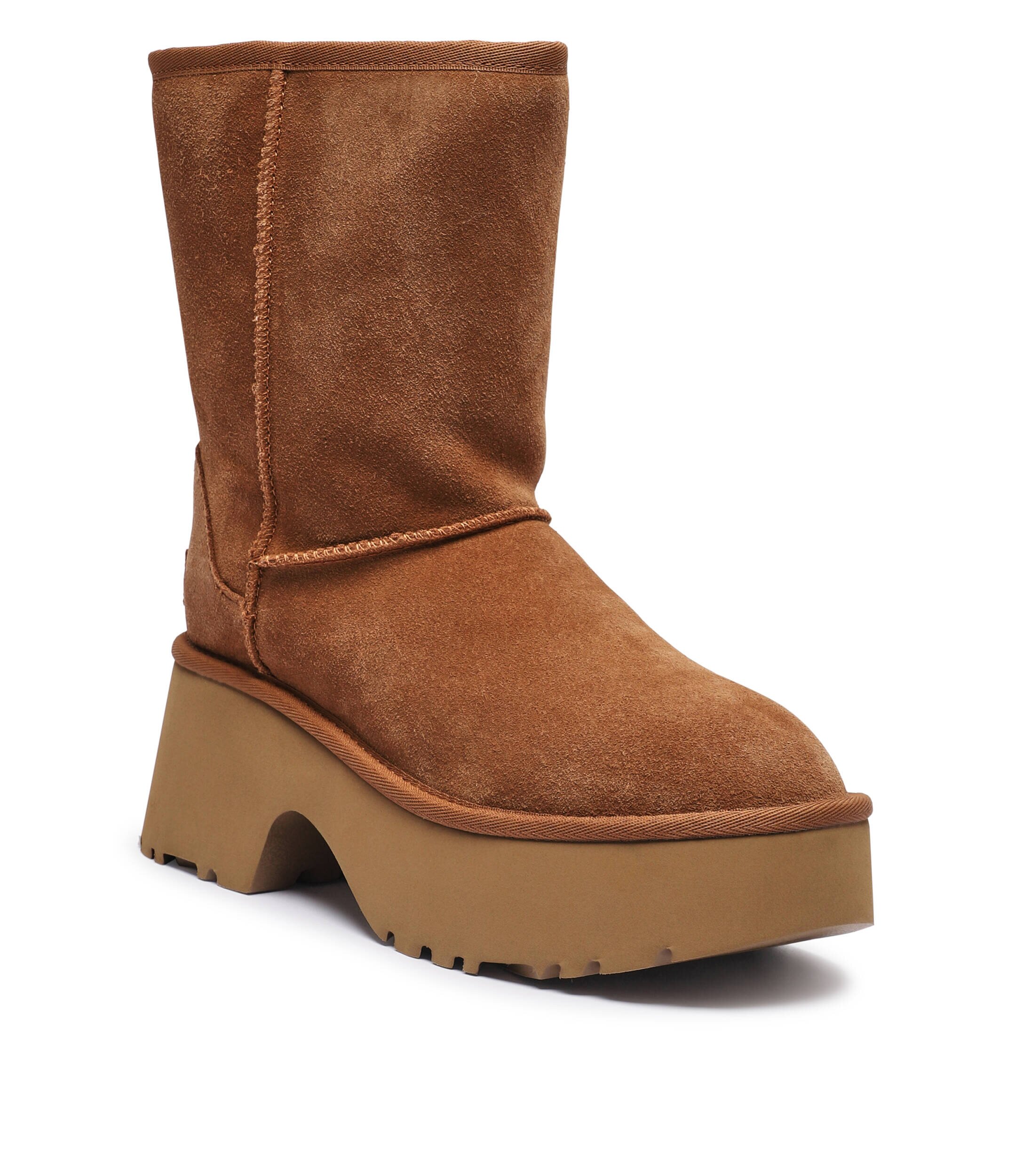 UGG Bocanci Classic Short New Heights | piele întoarsă | lână
