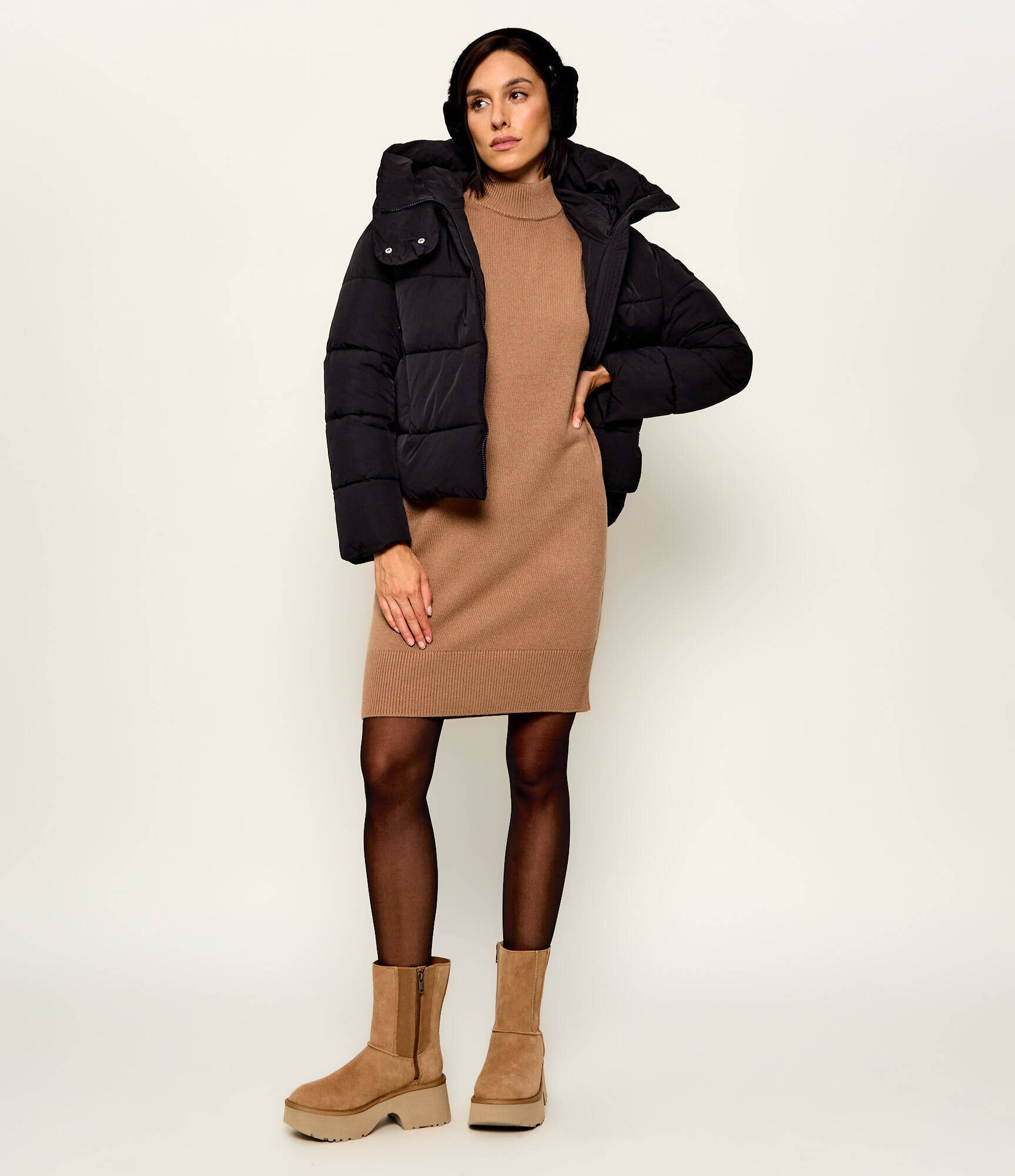 UGG Bocanci Classic Twin New Heights | piele întoarsă