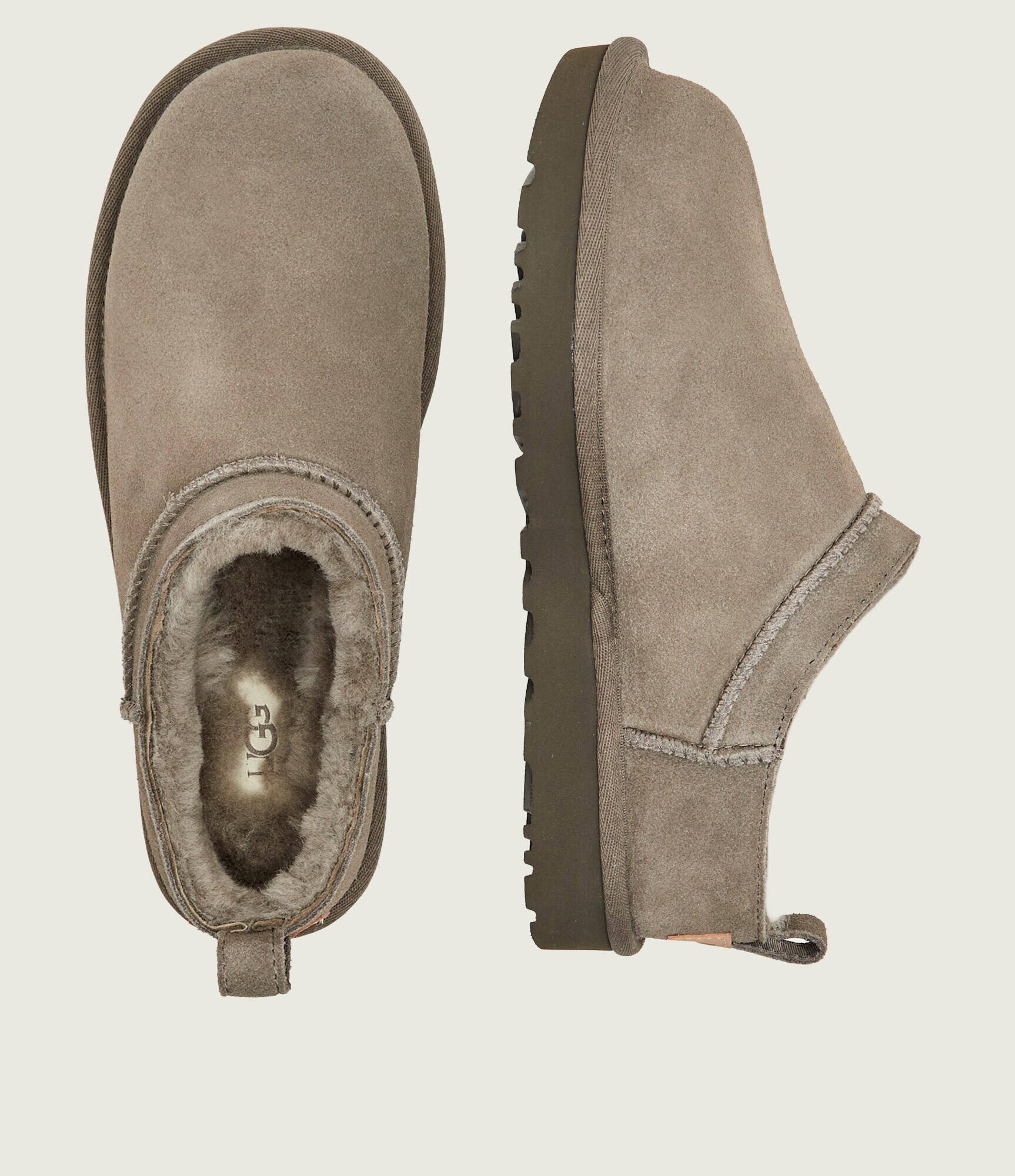 UGG Bocanci W Classic Micro | piele întoarsă | lână