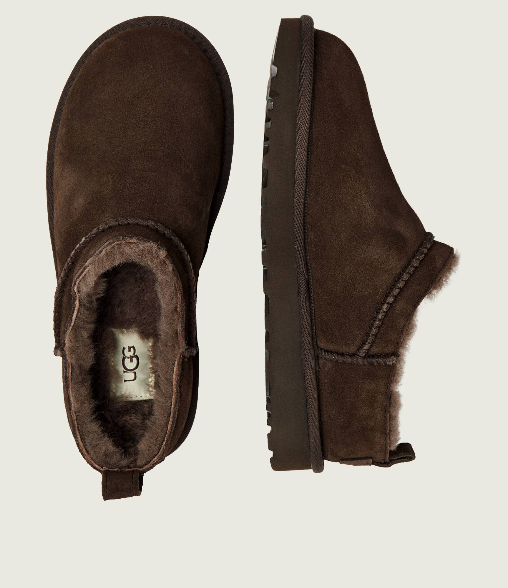 UGG Bocanci W Classic Micro | piele întoarsă | lână