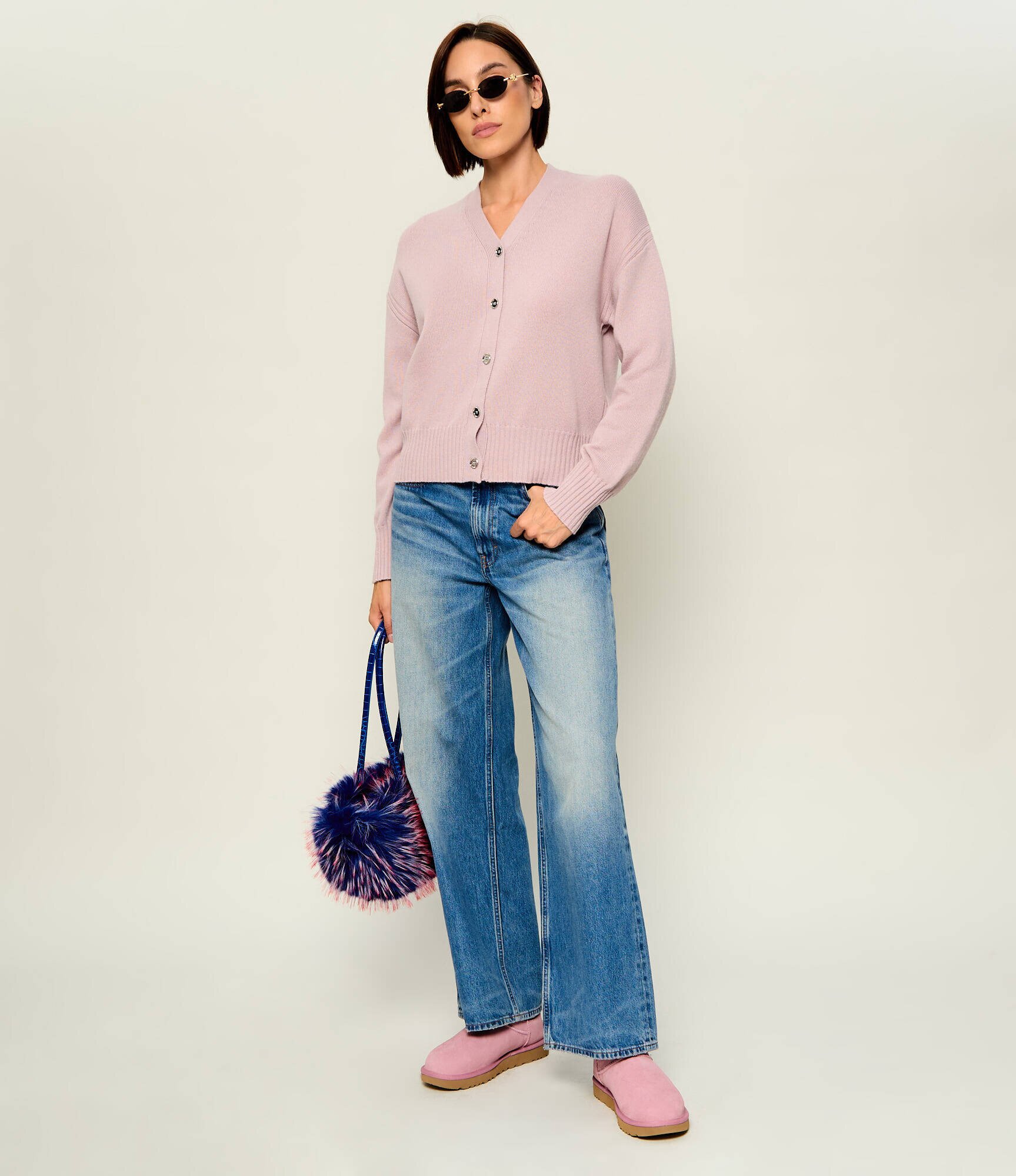 UGG Bocanci W Classic Micro | piele întoarsă | lână