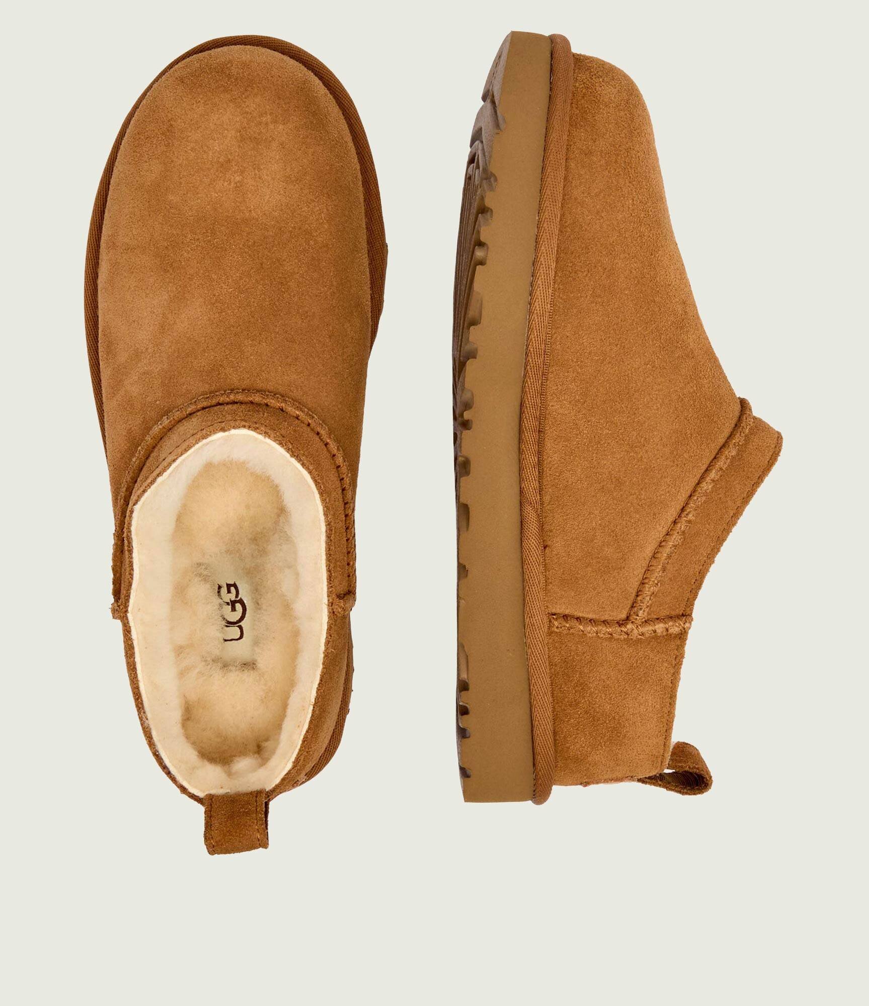 UGG Bocanci W CLASSIC MICRO | piele întoarsă (zamsz) | cu adaos de lână