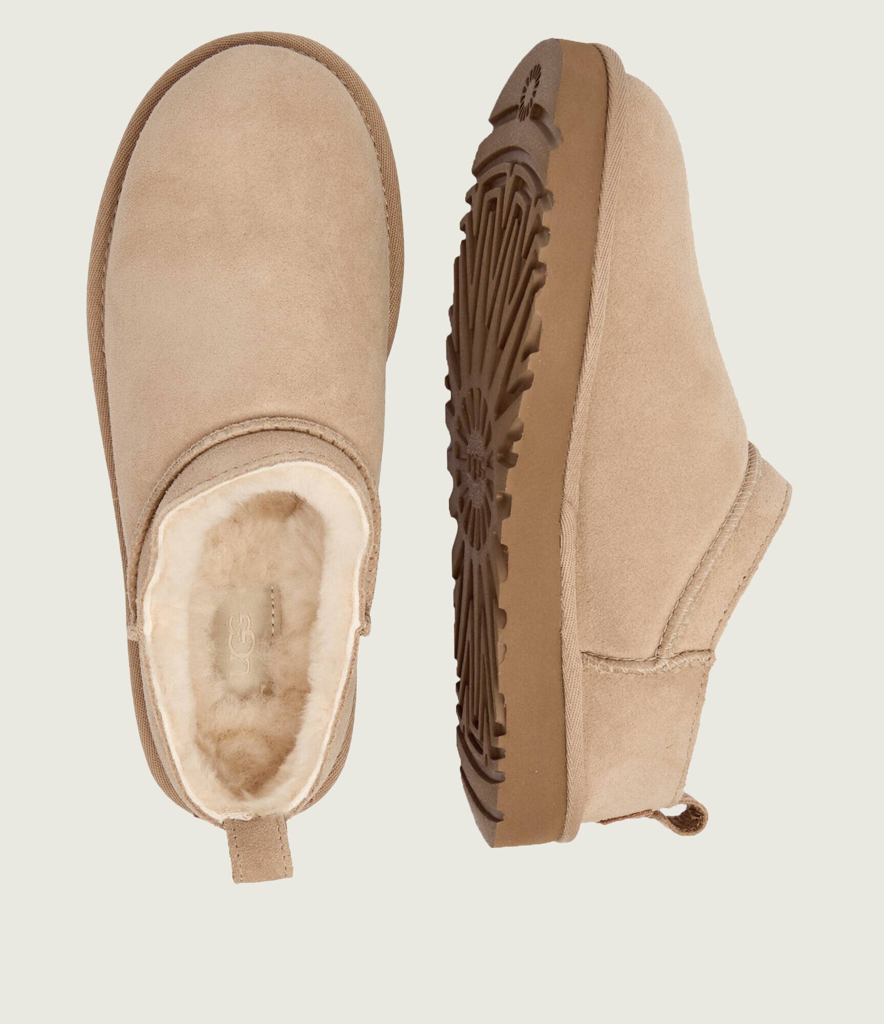 UGG Bocanci W CLASSIC MICRO | piele întoarsă (zamsz) | cu adaos de lână