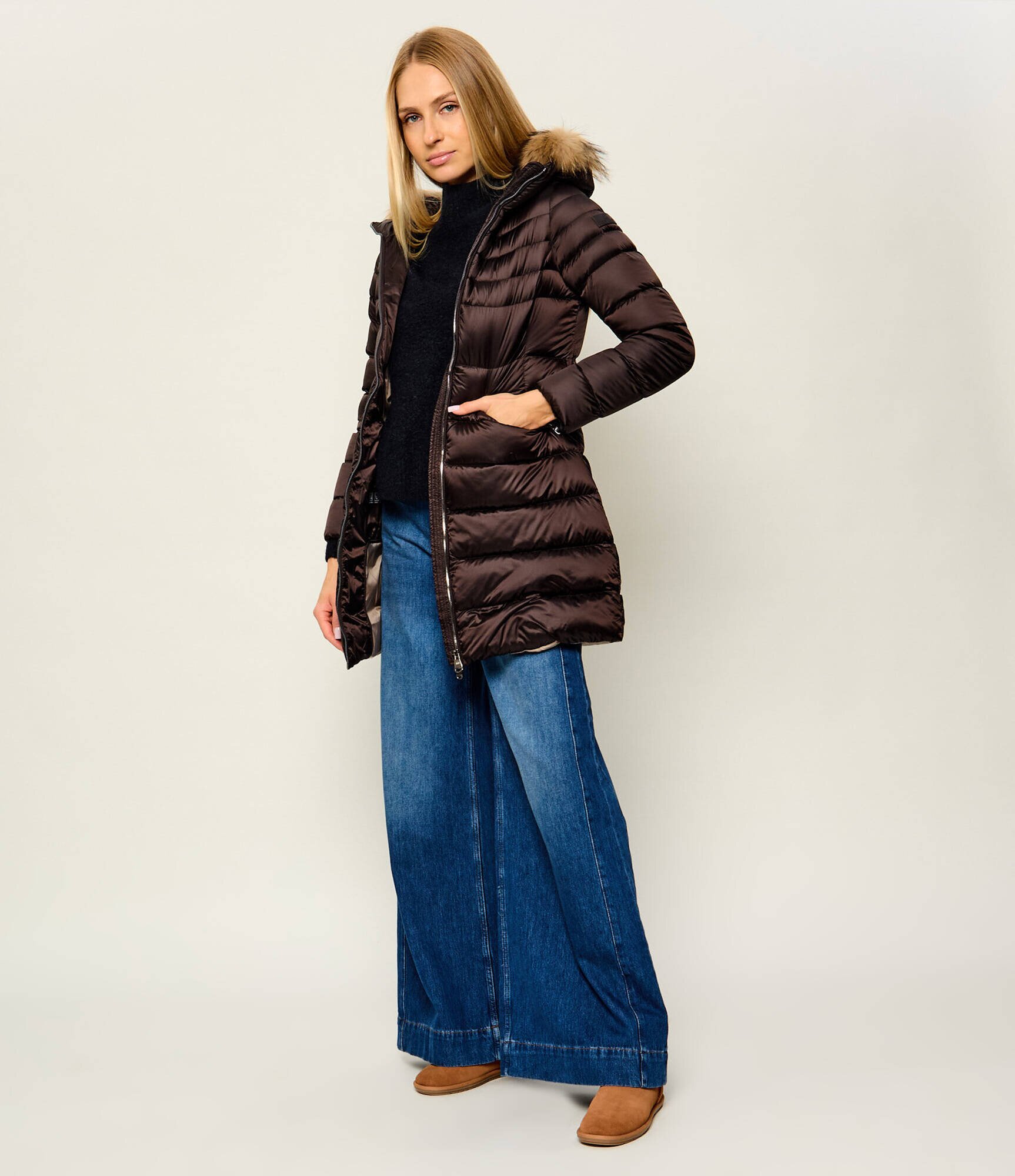 UGG Bocanci W Classic Mini Deconstructed | piele întoarsă