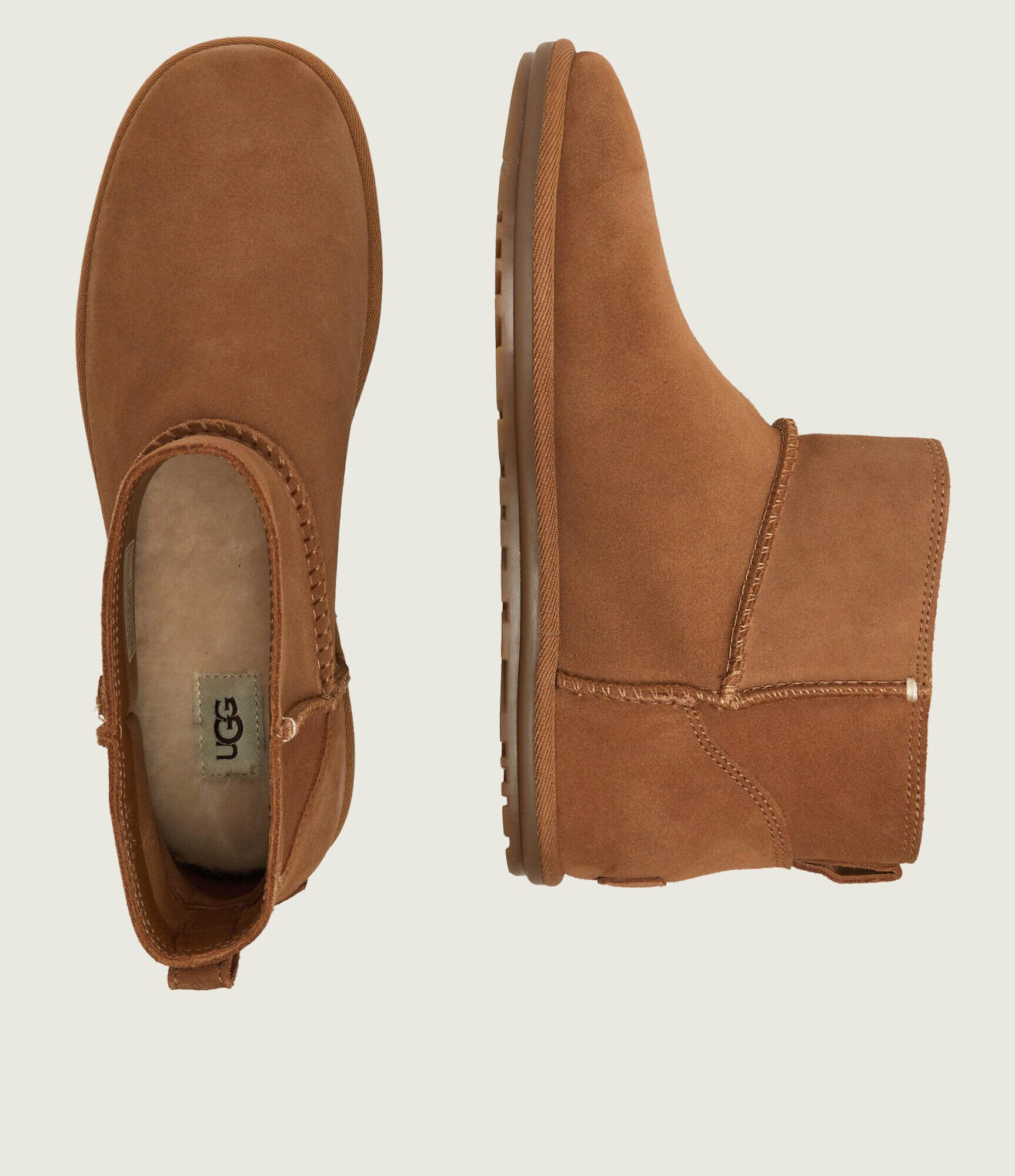 UGG Bocanci W Classic Mini Deconstructed | piele întoarsă