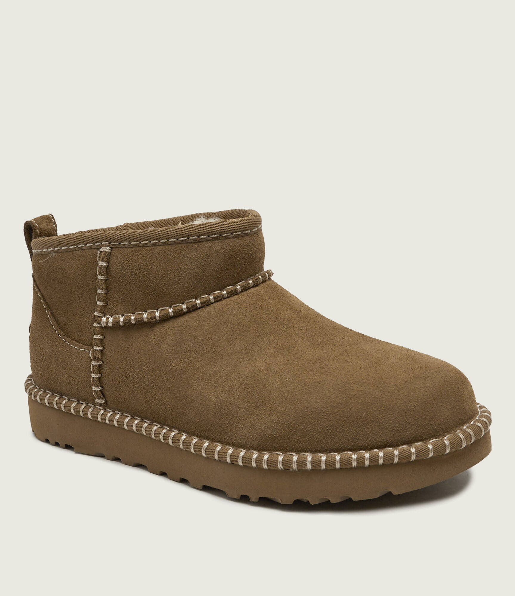 UGG Bocanci W Classic Ultra Mini Botanic | lână | piele întoarsă