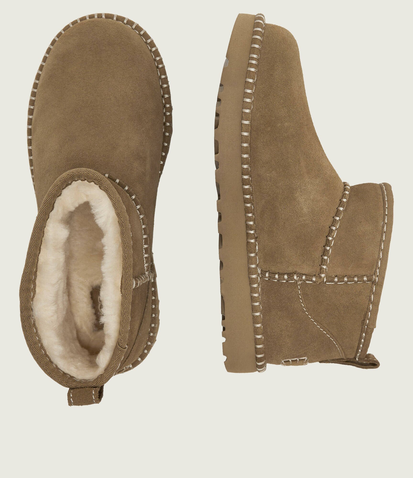 UGG Bocanci W Classic Ultra Mini Botanic | lână | piele întoarsă