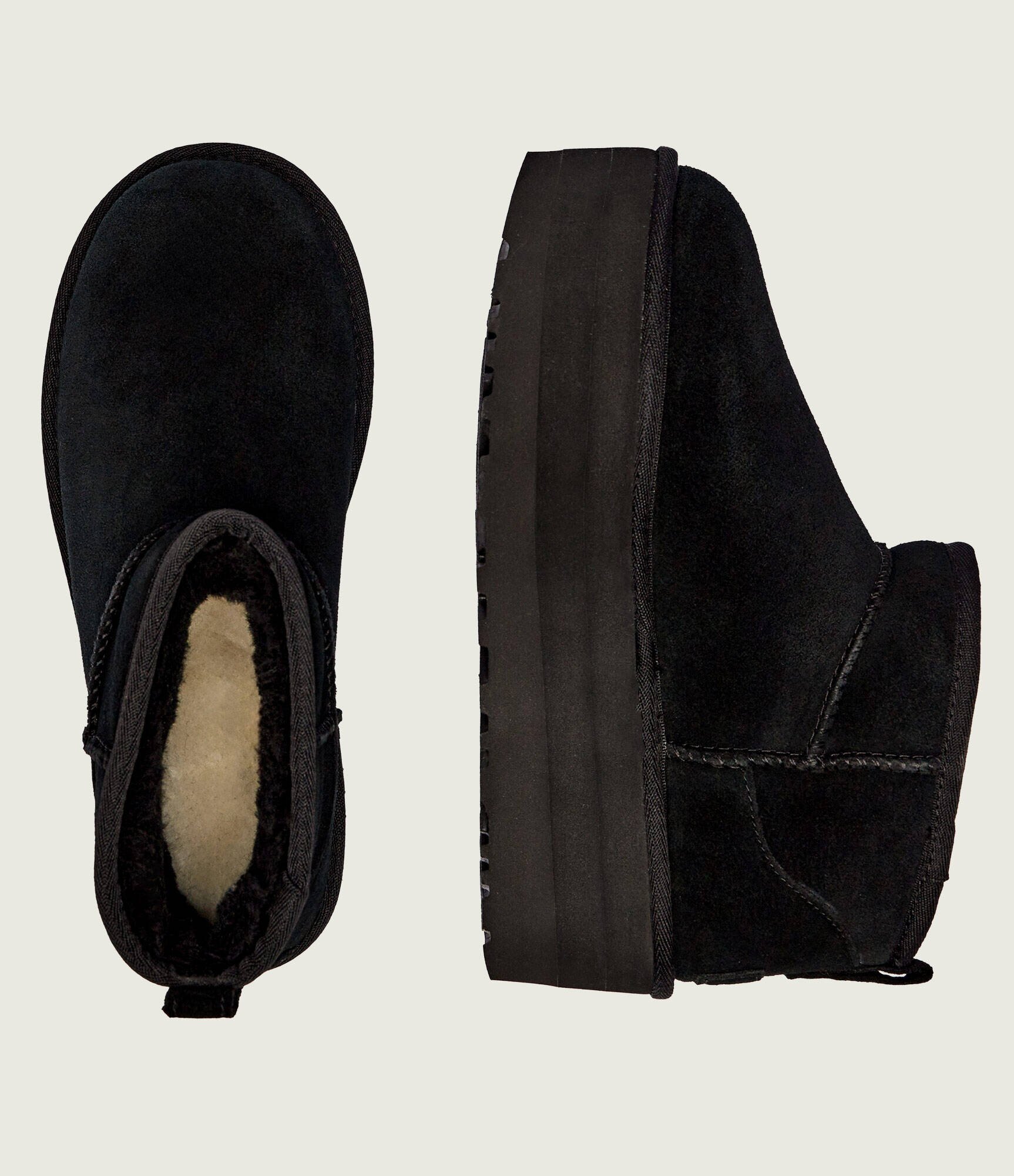 UGG Bocanci W CLASSIC ULTRA MINI | lână | piele întoarsă