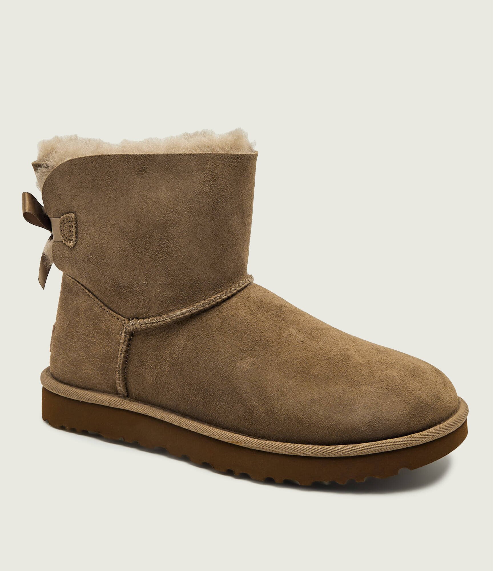 UGG Bocanci W Mini Bailey Bow II | piele întoarsă