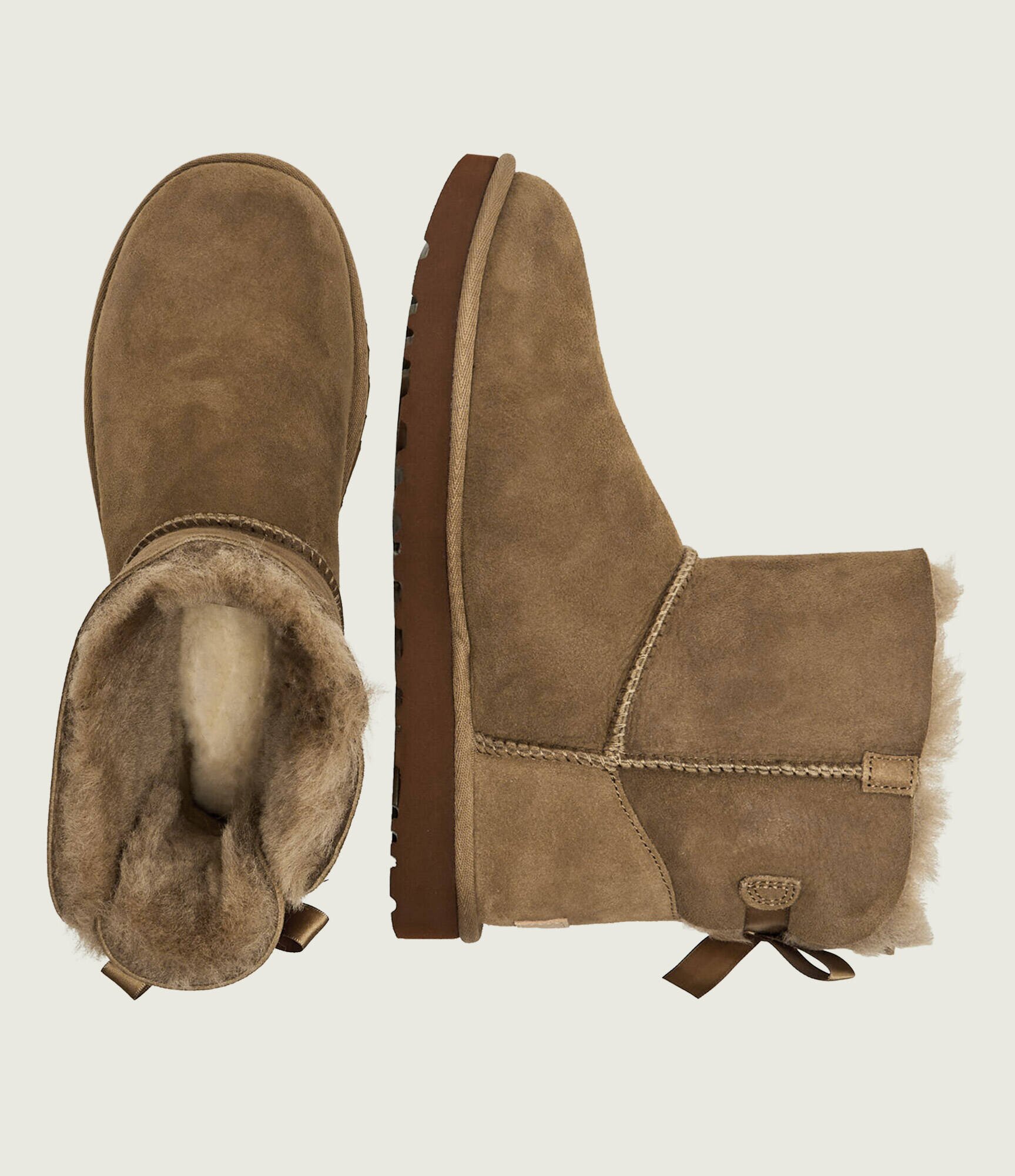 UGG Bocanci W Mini Bailey Bow II | piele întoarsă