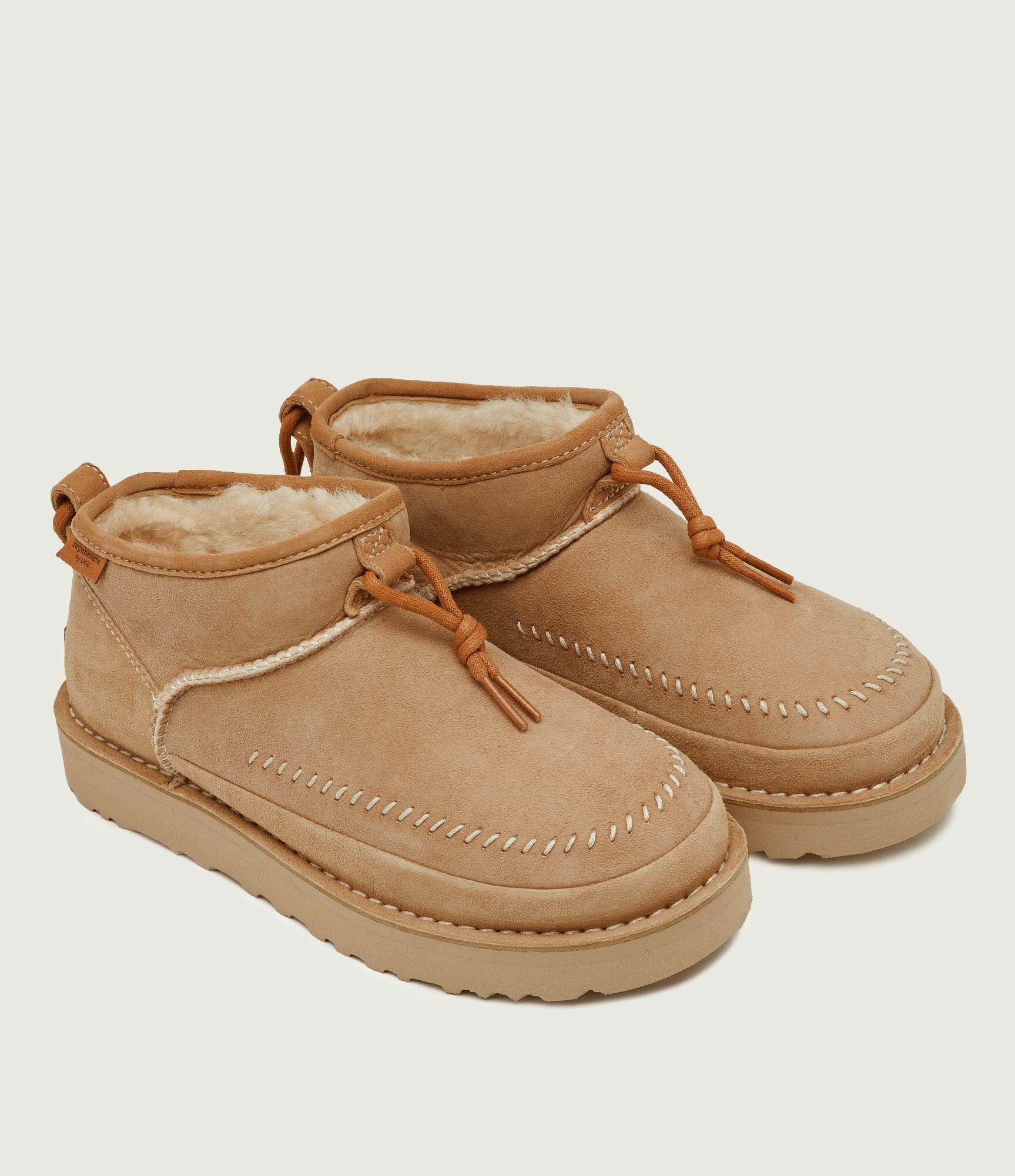 UGG Bocanci W ULTRA MINI CRAFTED REGENERATE | lână | piele întoarsă
