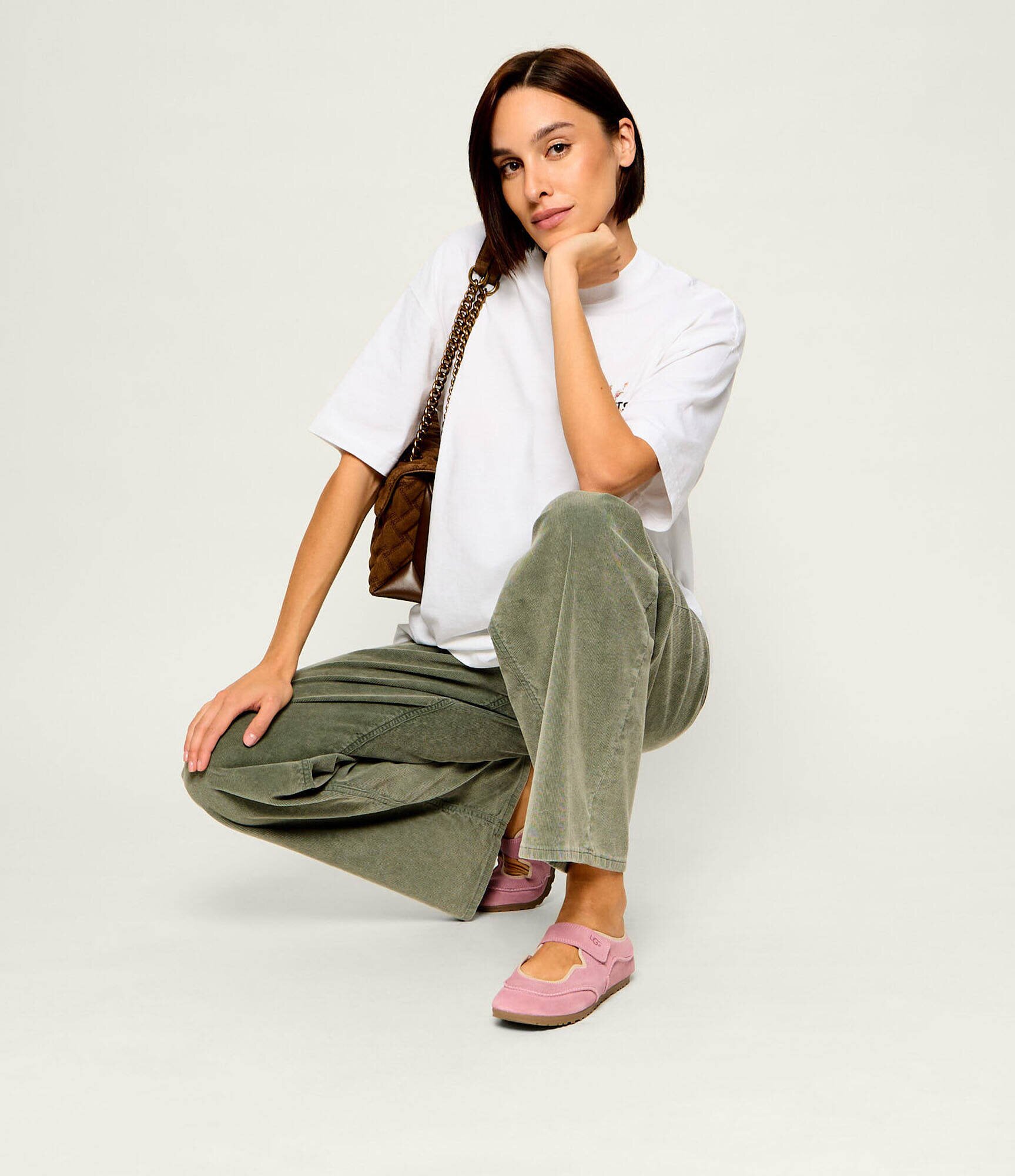 UGG Căptușite balerini W Quill Mary Jane | piele întoarsă