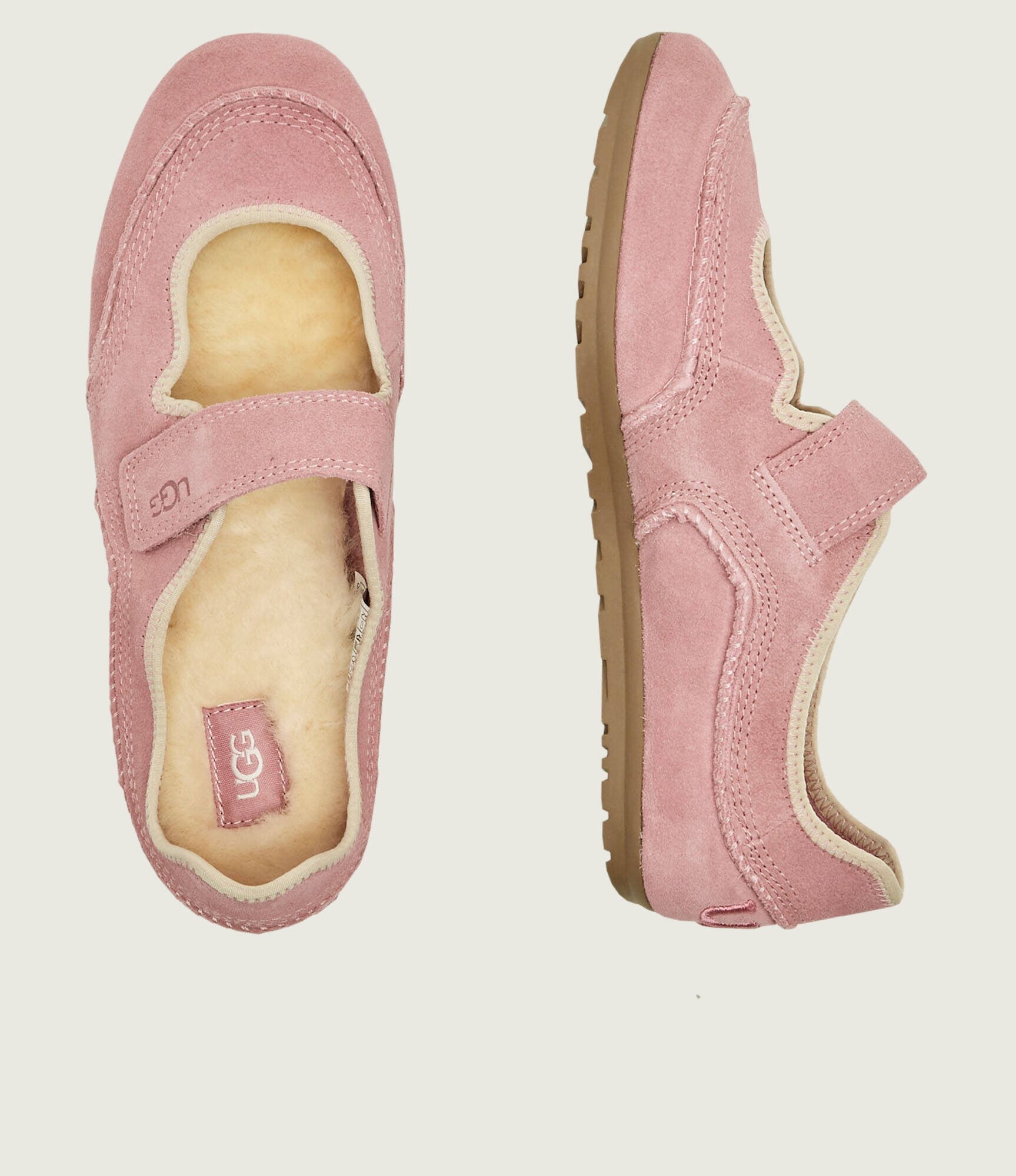 UGG Căptușite balerini W Quill Mary Jane | piele întoarsă