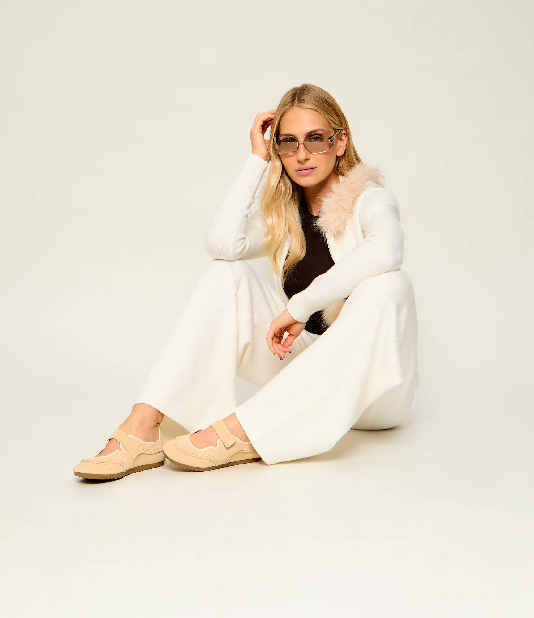 UGG Căptușite balerini W Quill Mary Jane | piele întoarsă (zamsz) | cu adaos de lână
