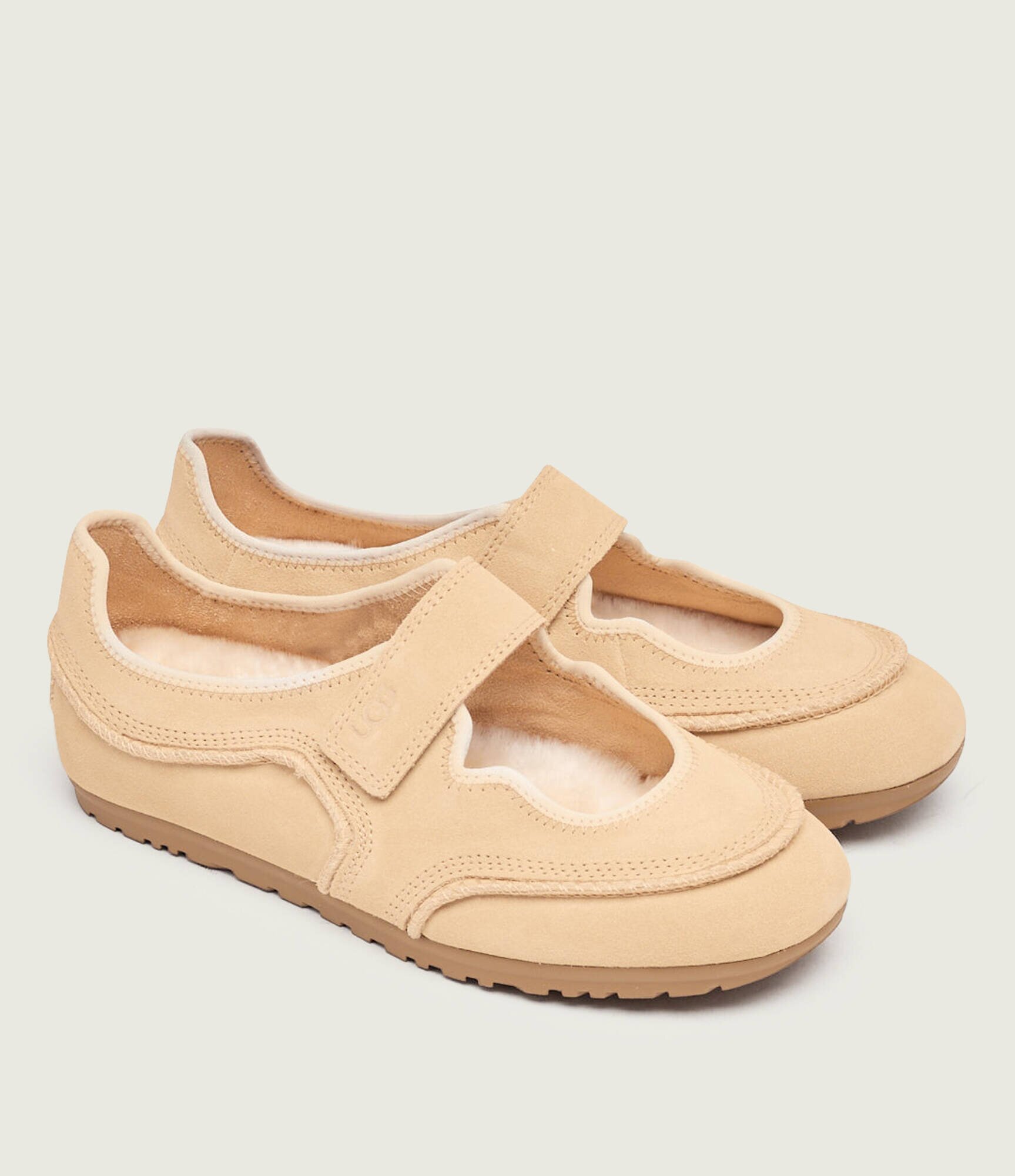 UGG Căptușite balerini W Quill Mary Jane | piele întoarsă (zamsz) | cu adaos de lână