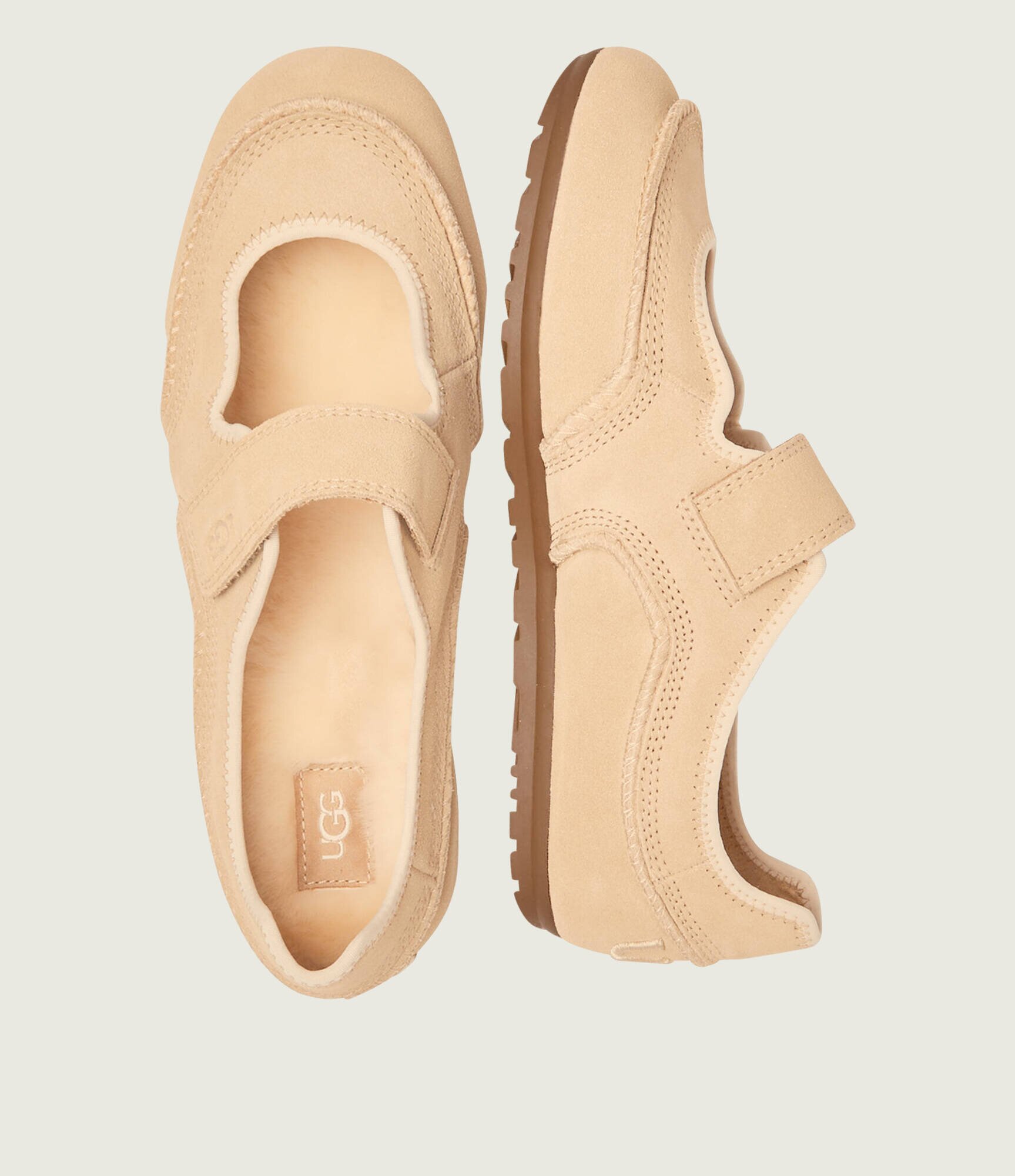 UGG Căptușite balerini W Quill Mary Jane | piele întoarsă (zamsz) | cu adaos de lână