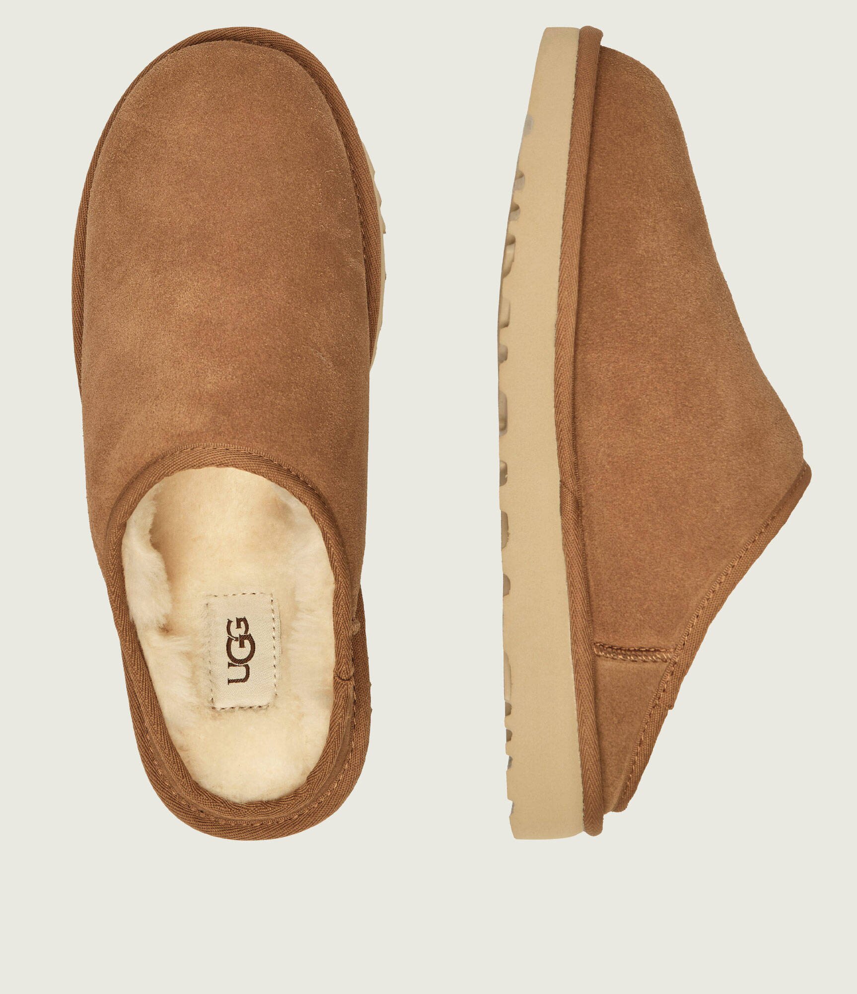 UGG Căptușite mules (încălțăminte) CLASSIC cu adaos de lână | piele întoarsă