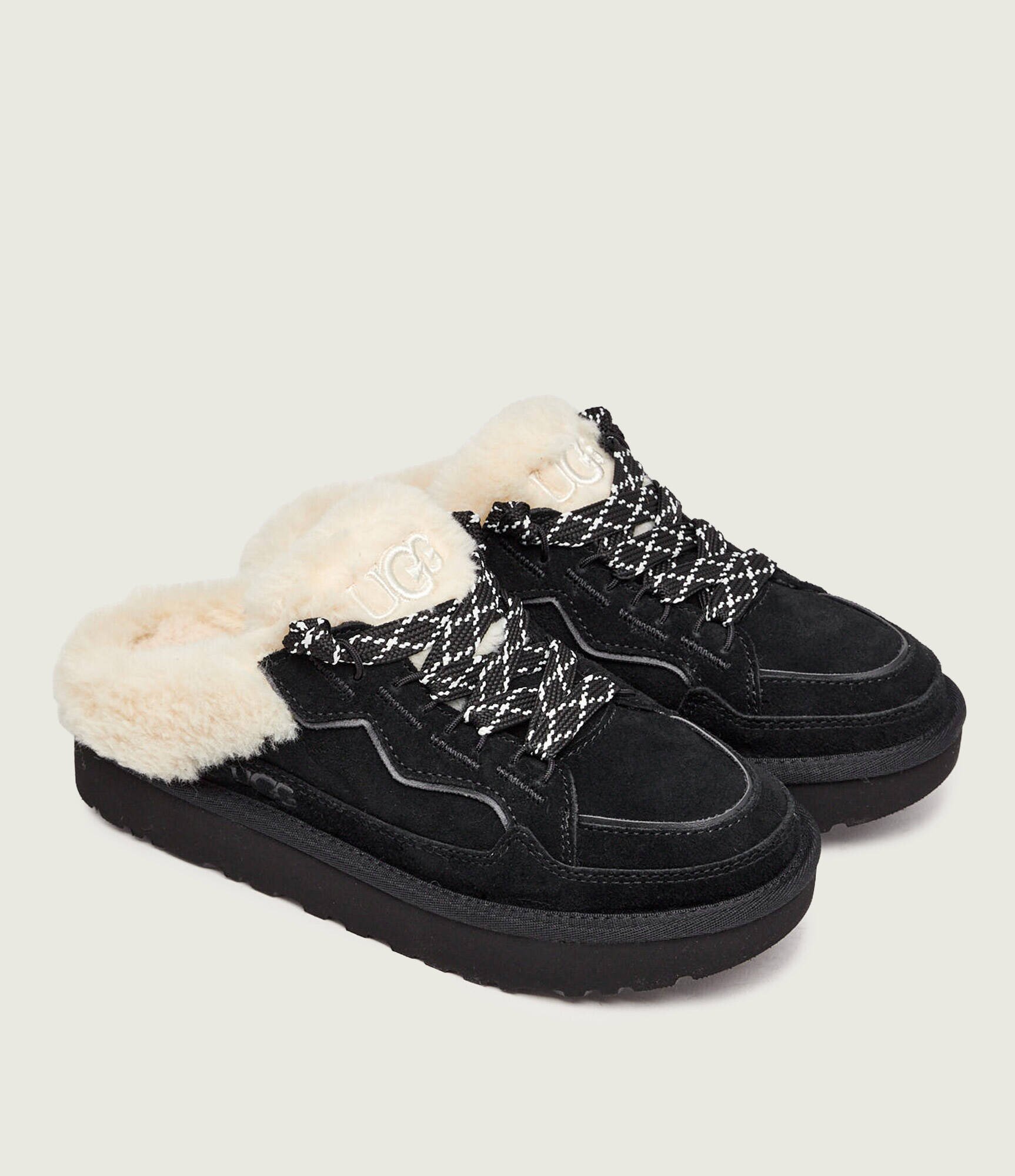 UGG Căptușite mules (încălțăminte) Lowmel | shearling | piele întoarsă (zamsz) | cu adaos de lână