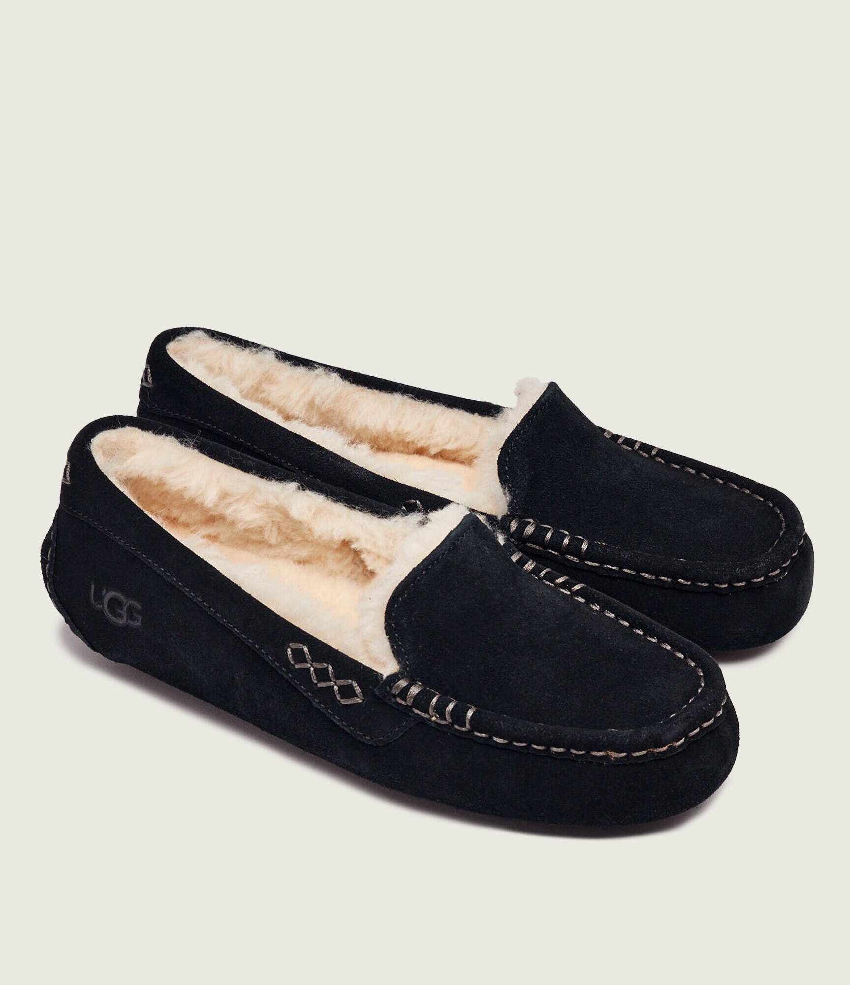 UGG Căptușite papuci de casă Ansley | shearling | piele întoarsă (zamsz) | cu adaos de lână