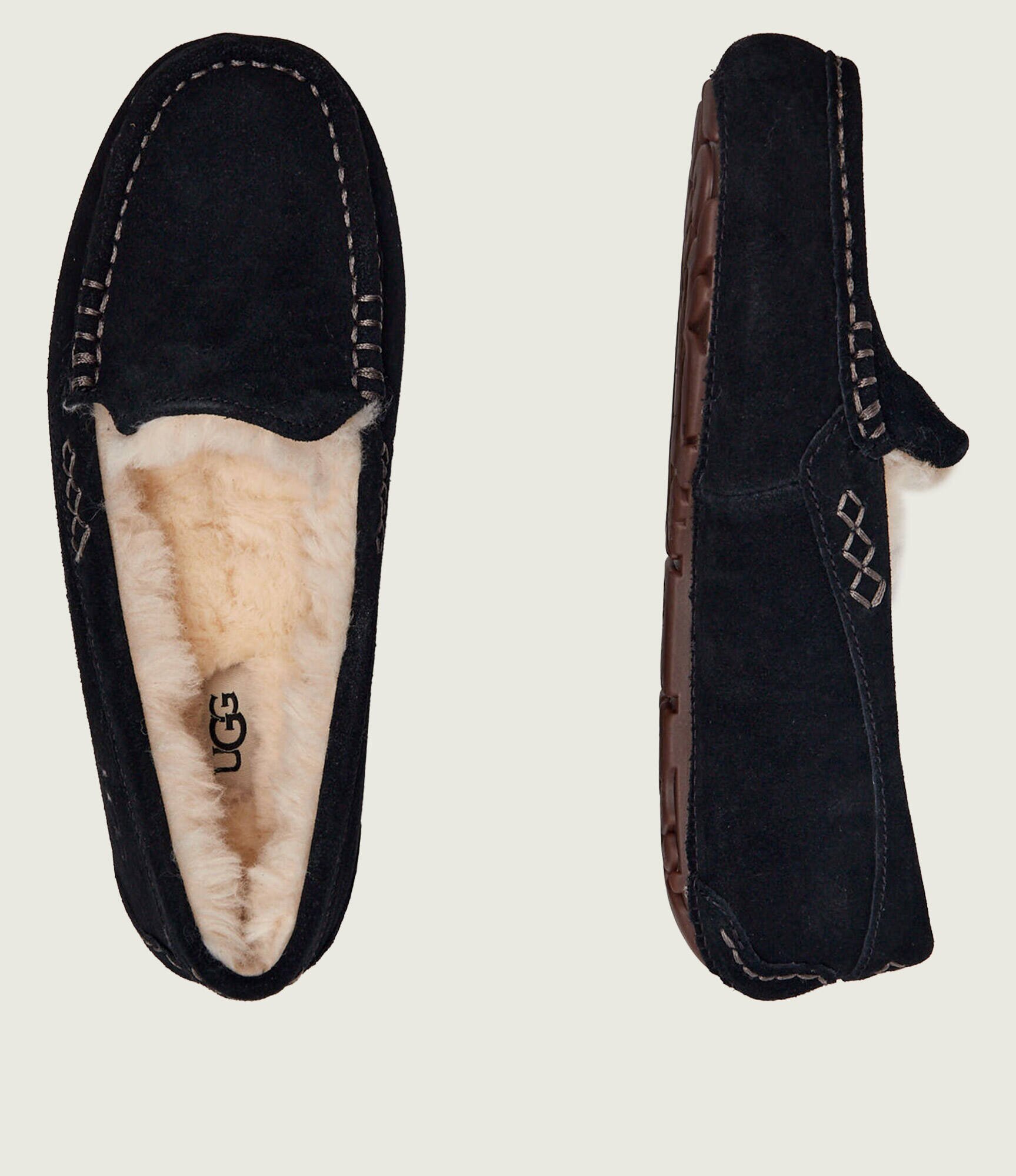 UGG Căptușite papuci de casă Ansley | shearling | piele întoarsă (zamsz) | cu adaos de lână
