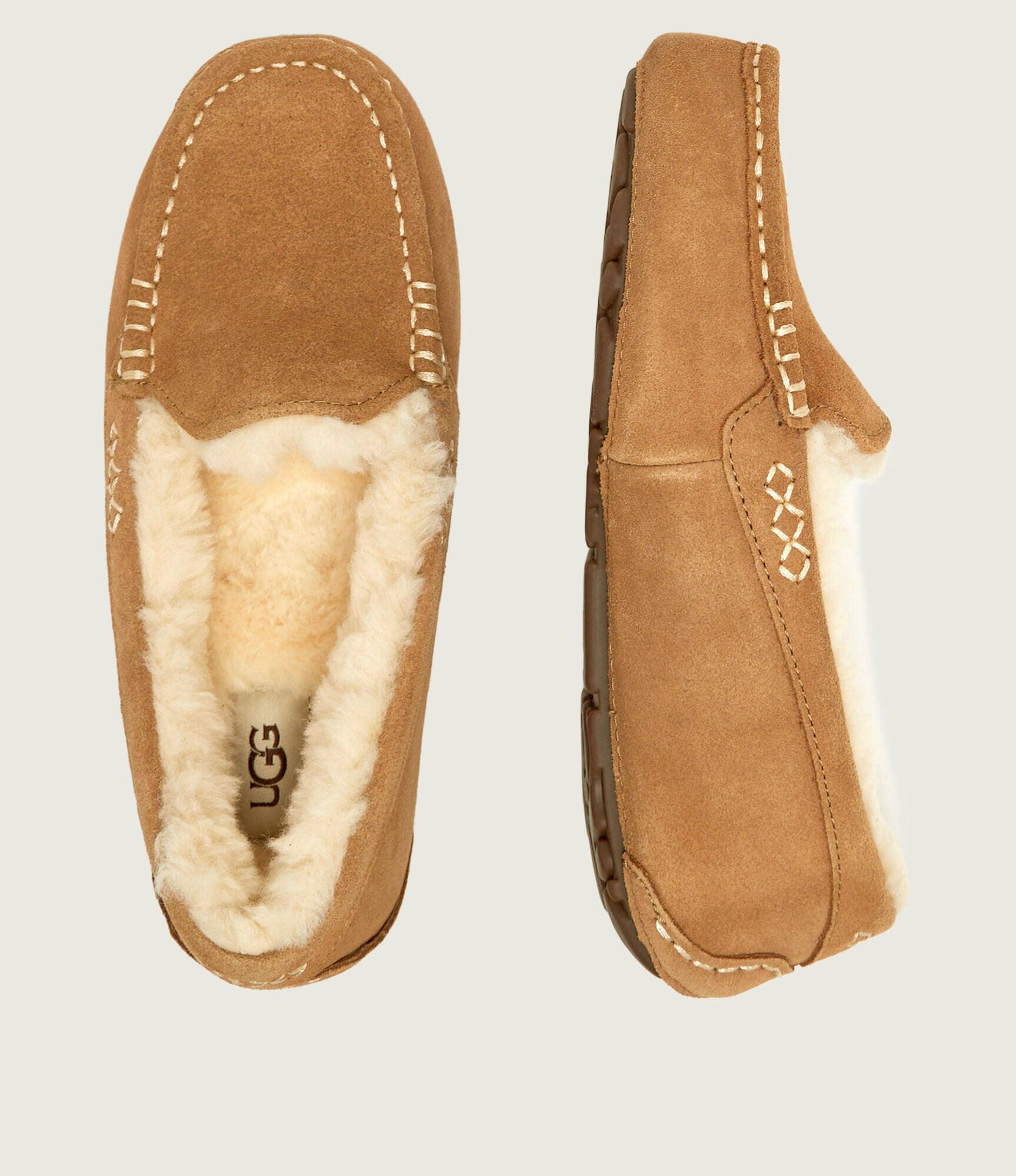 UGG Căptușite papuci de casă Ansley | shearling | piele întoarsă (zamsz) | cu adaos de lână