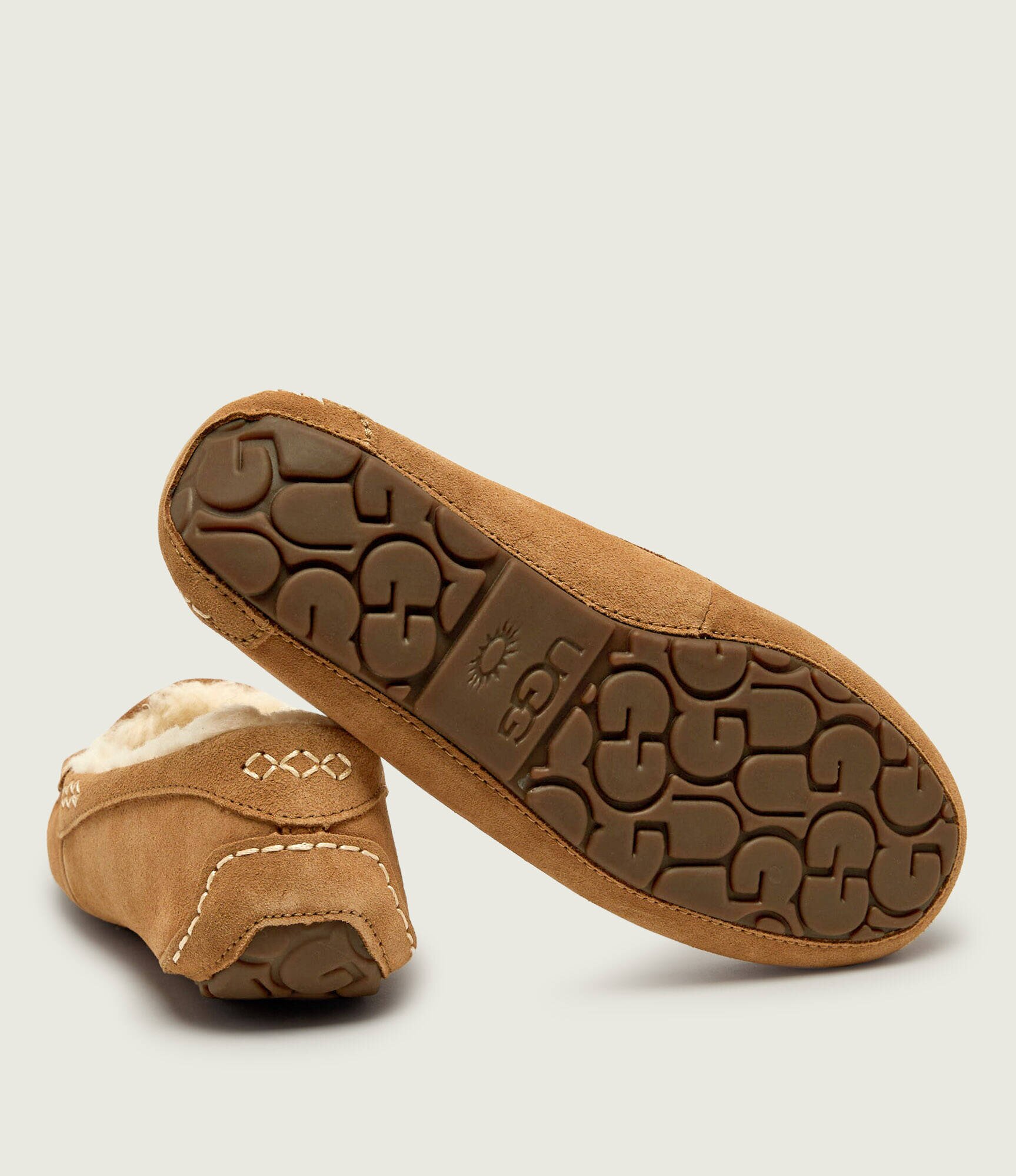 UGG Căptușite papuci de casă Ansley | shearling | piele întoarsă (zamsz) | cu adaos de lână