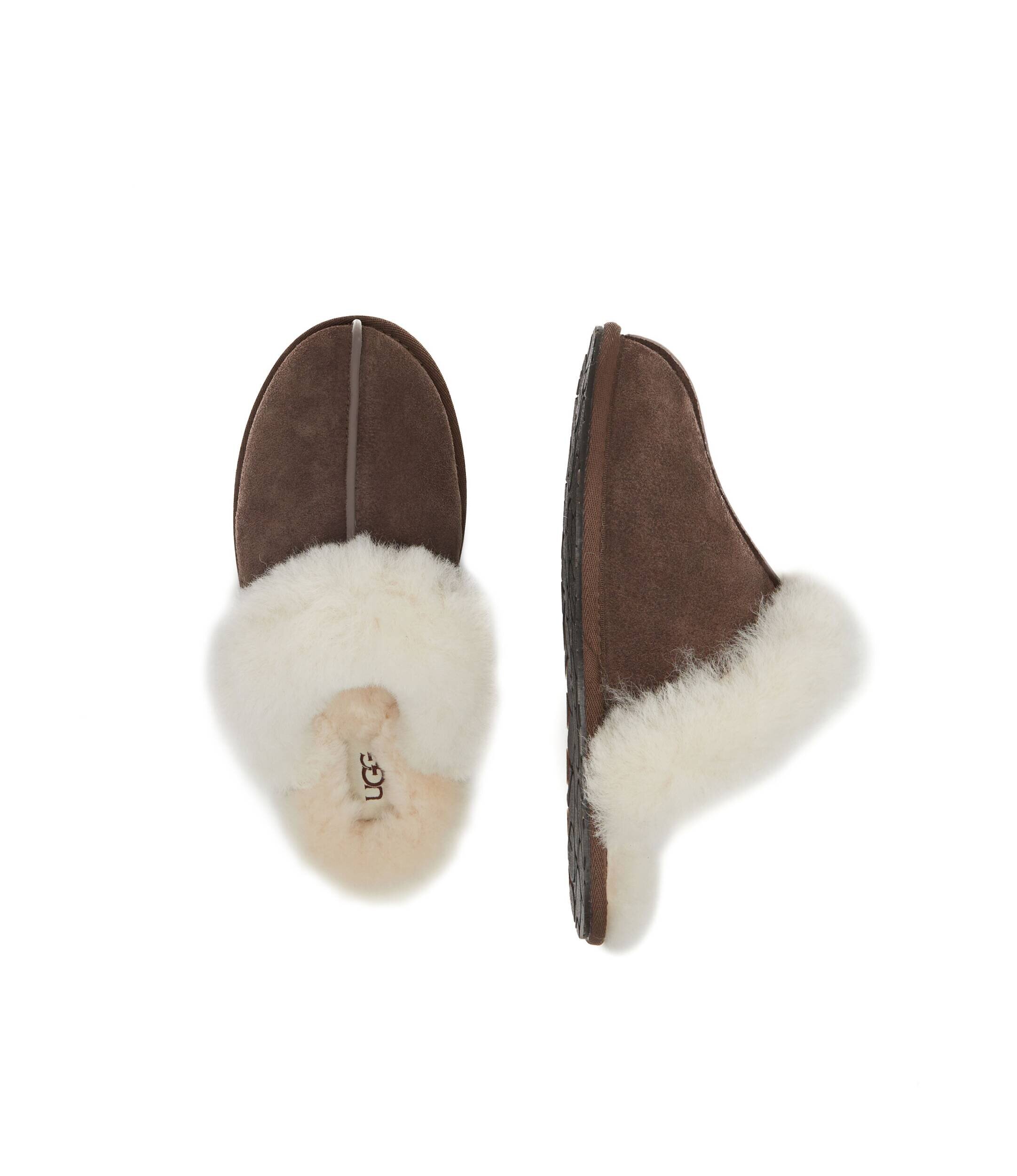 UGG Căptușite papuci de casă W Scuffette II cu adaos de lână | shearling | piele întoarsă