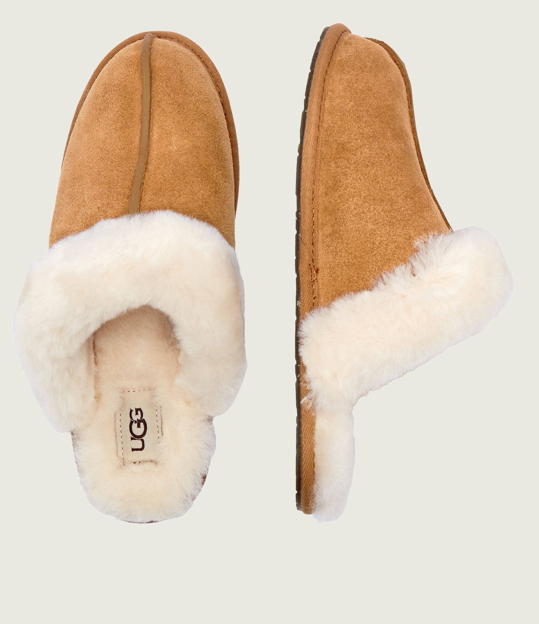 UGG Căptușite papuci de casă W SCUFFETTE II | shearling cu adaos de lână | piele întoarsă