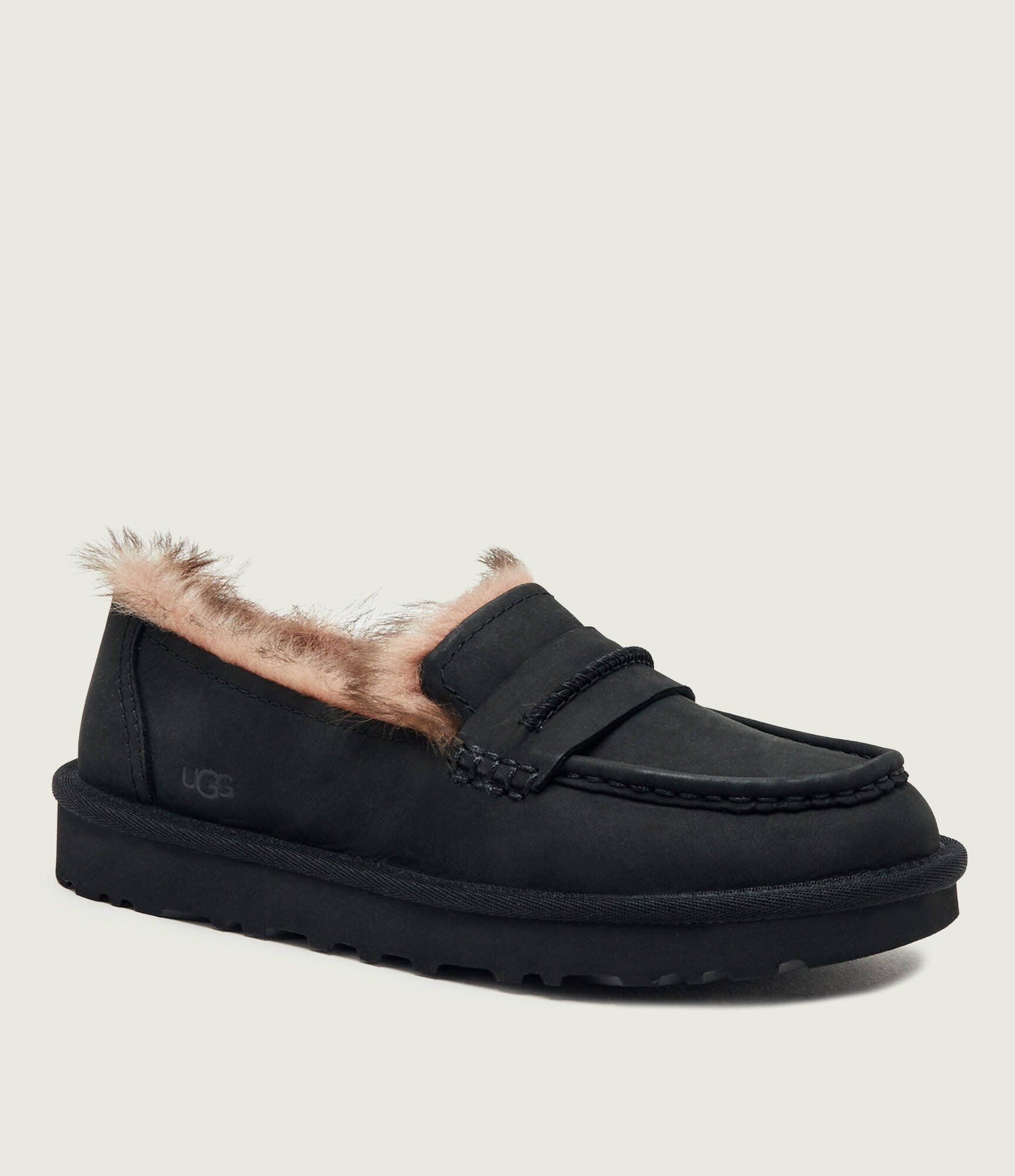 UGG De piele căptușite pantofi loafer W Ellis cu adaos de lână