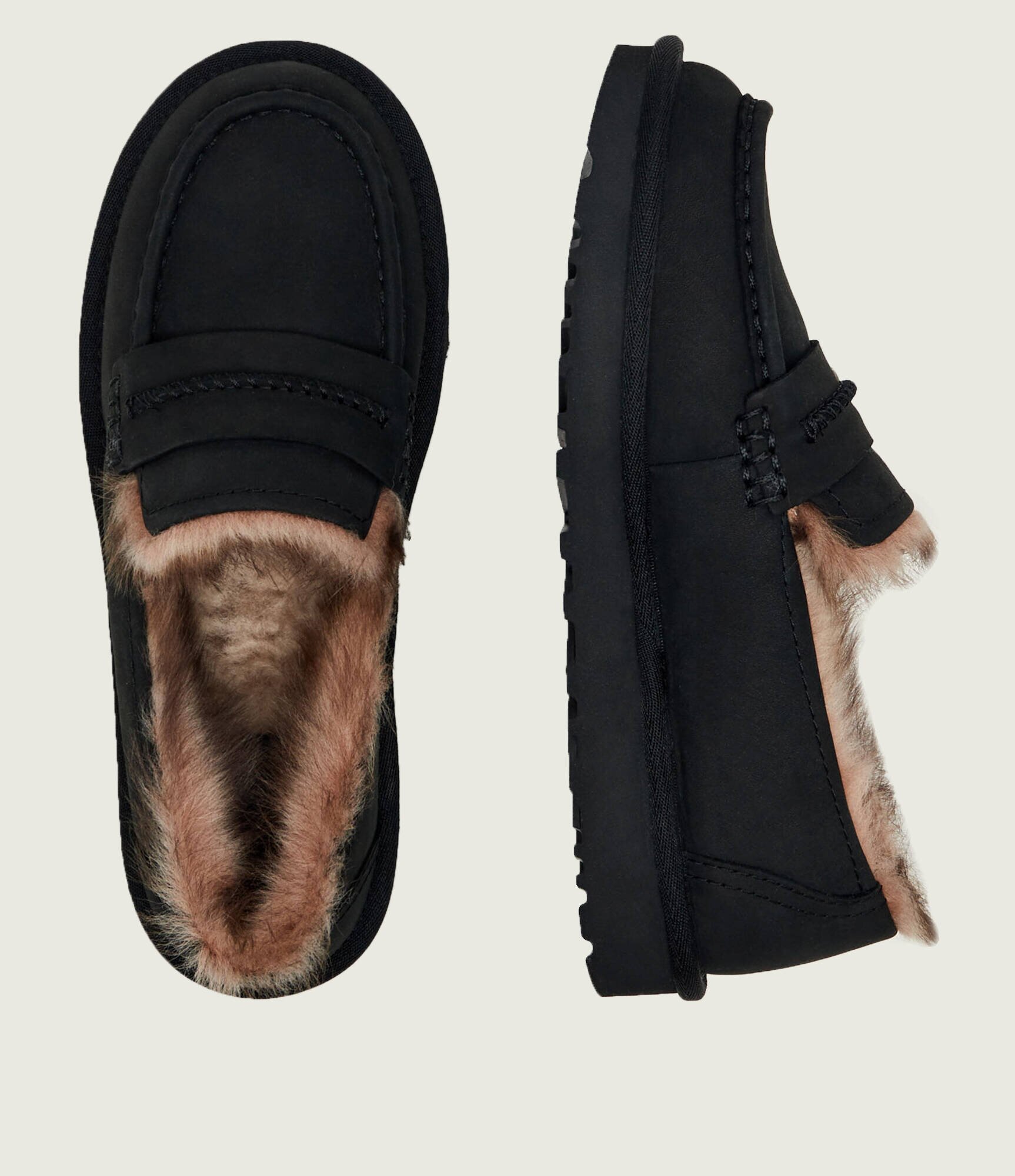 UGG De piele căptușite pantofi loafer W Ellis cu adaos de lână