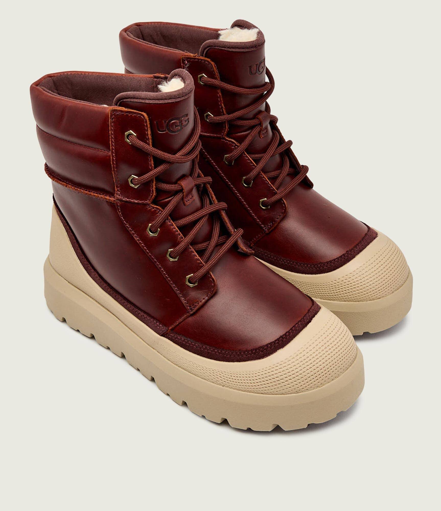 UGG De piele încălțăminte înaltă M NEUMEL HIGH WEATHER HYBRID cu adaos de lână