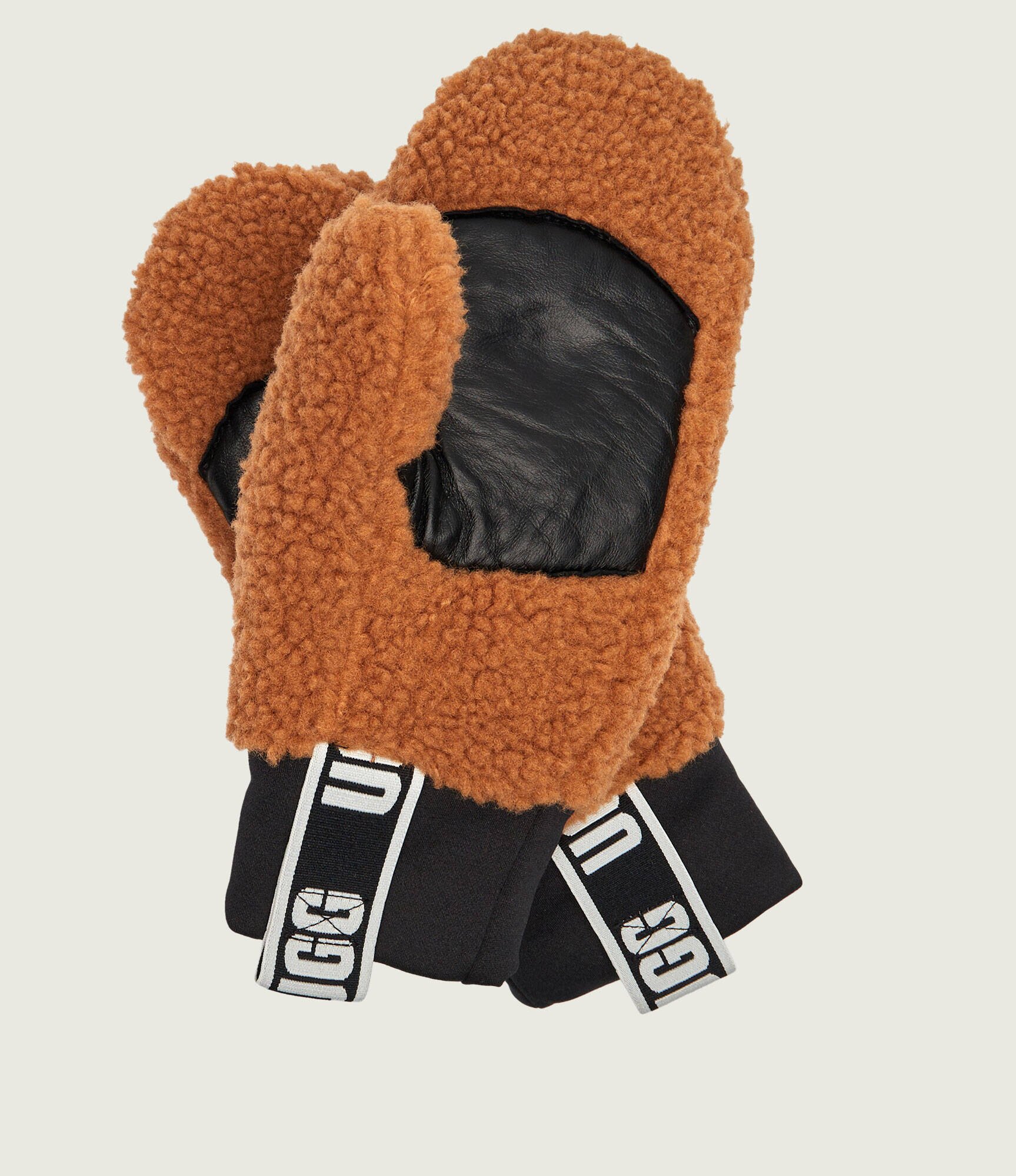UGG Mănuși fluff cu adaos de piele