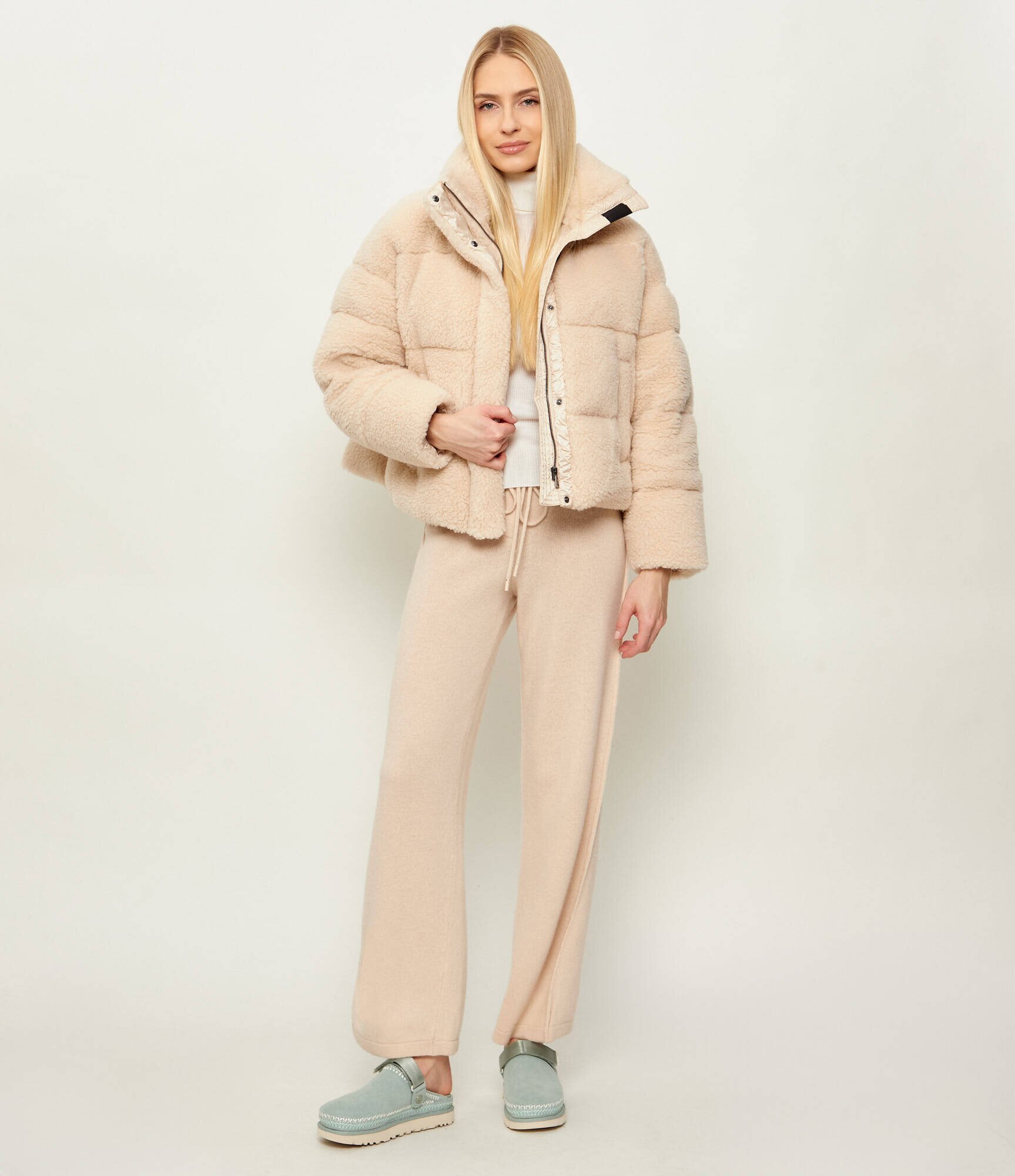 UGG Mule 2 în 1 W GOLDENSTAR MEADOW ACCENT CLOG | piele întoarsă