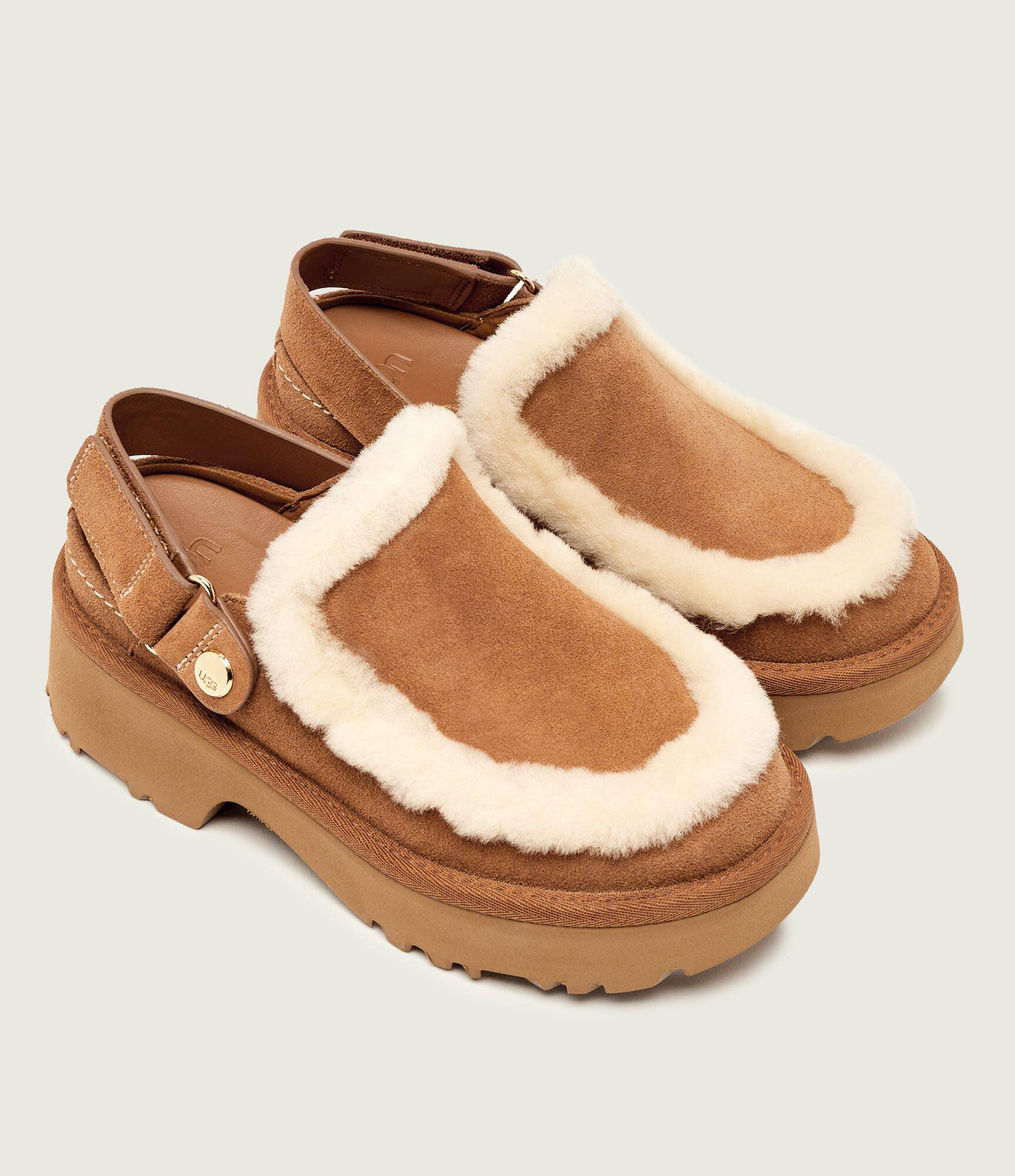 UGG Mules (încălțăminte) Esmee Clog | piele întoarsă | shearling cu adaos de lână