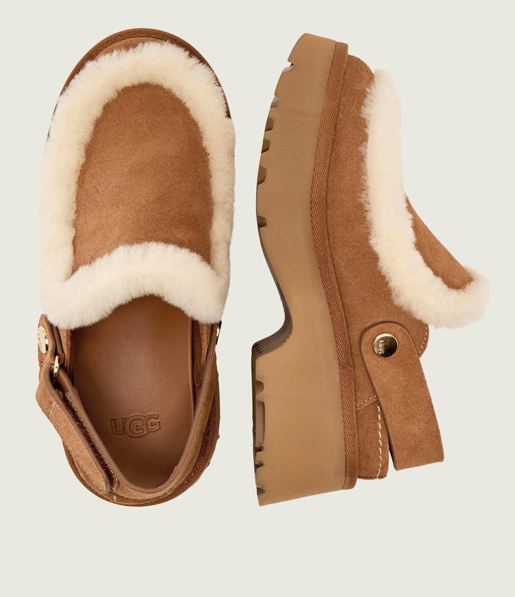 UGG Mules (încălțăminte) Esmee Clog | piele întoarsă | shearling cu adaos de lână